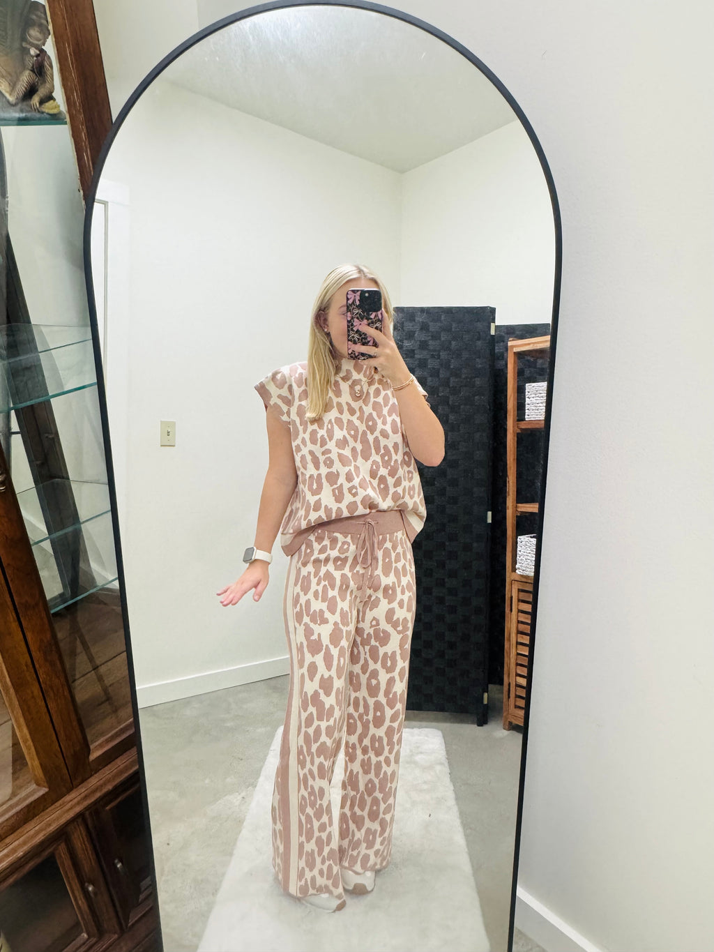 Light Brown Cheetah Sweater Top