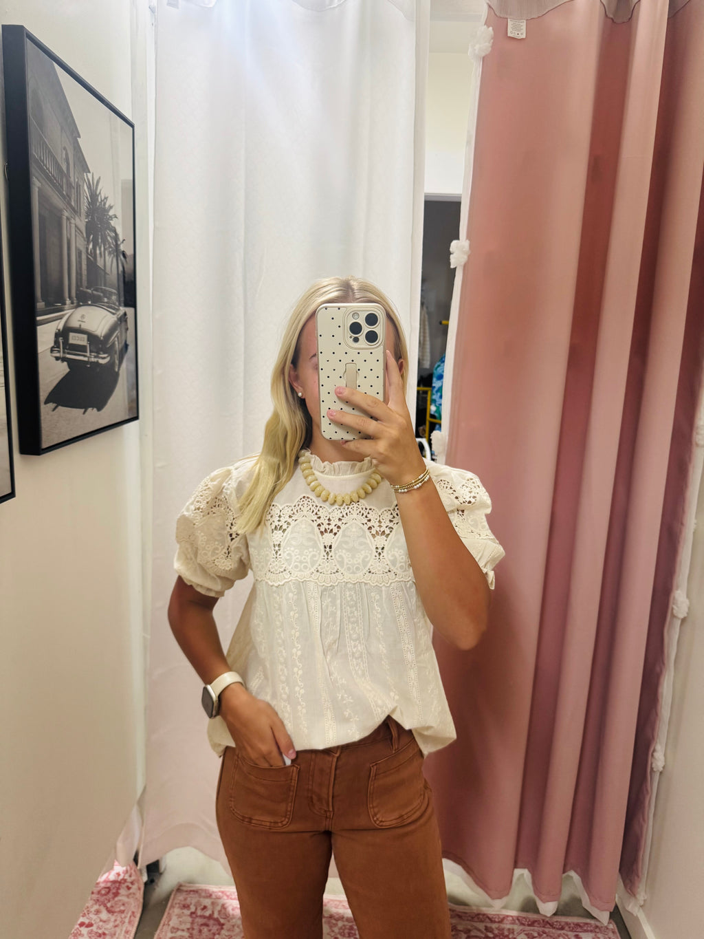 Off White Lace Blouse
