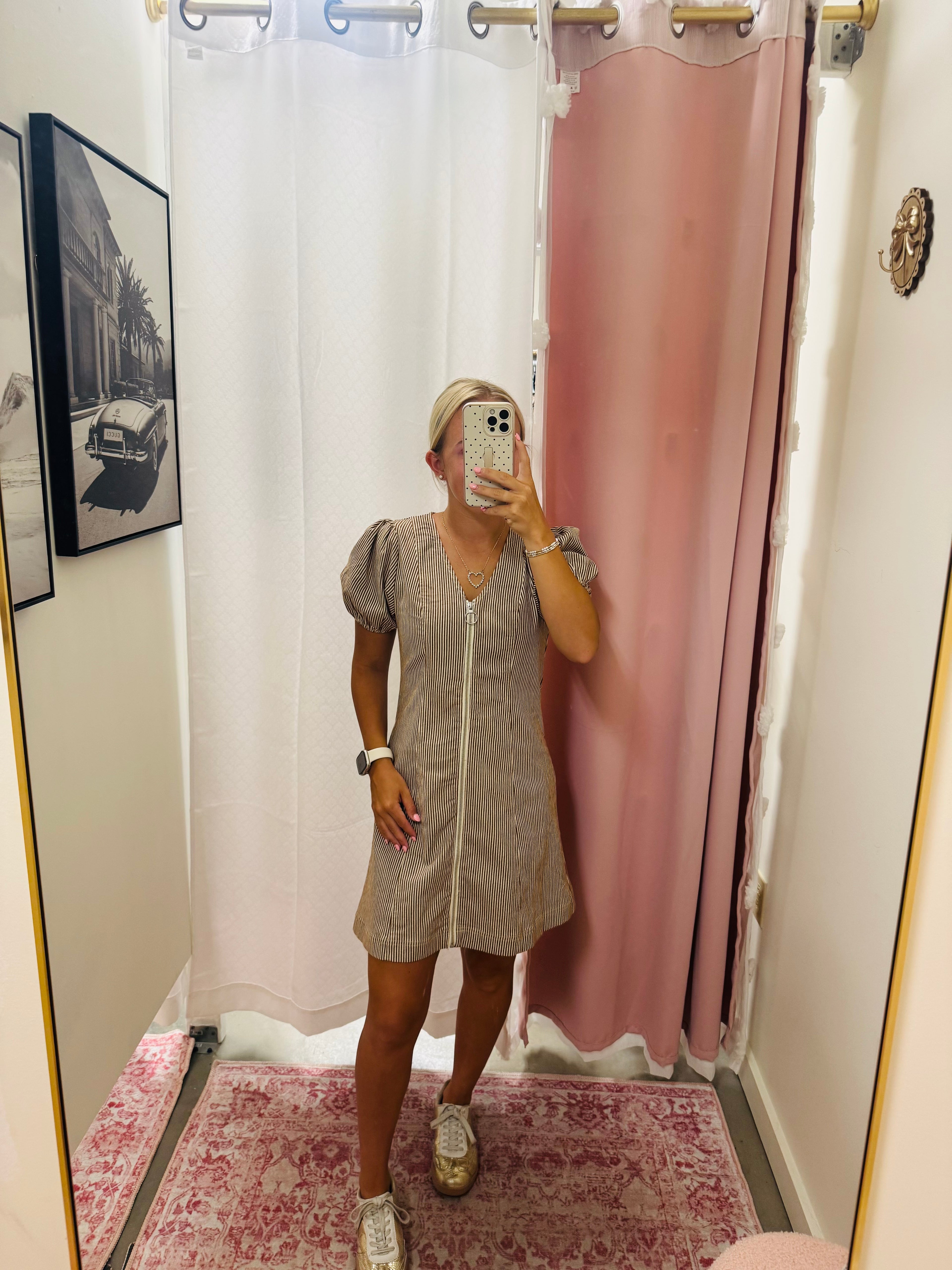 Brown Stripe Dress