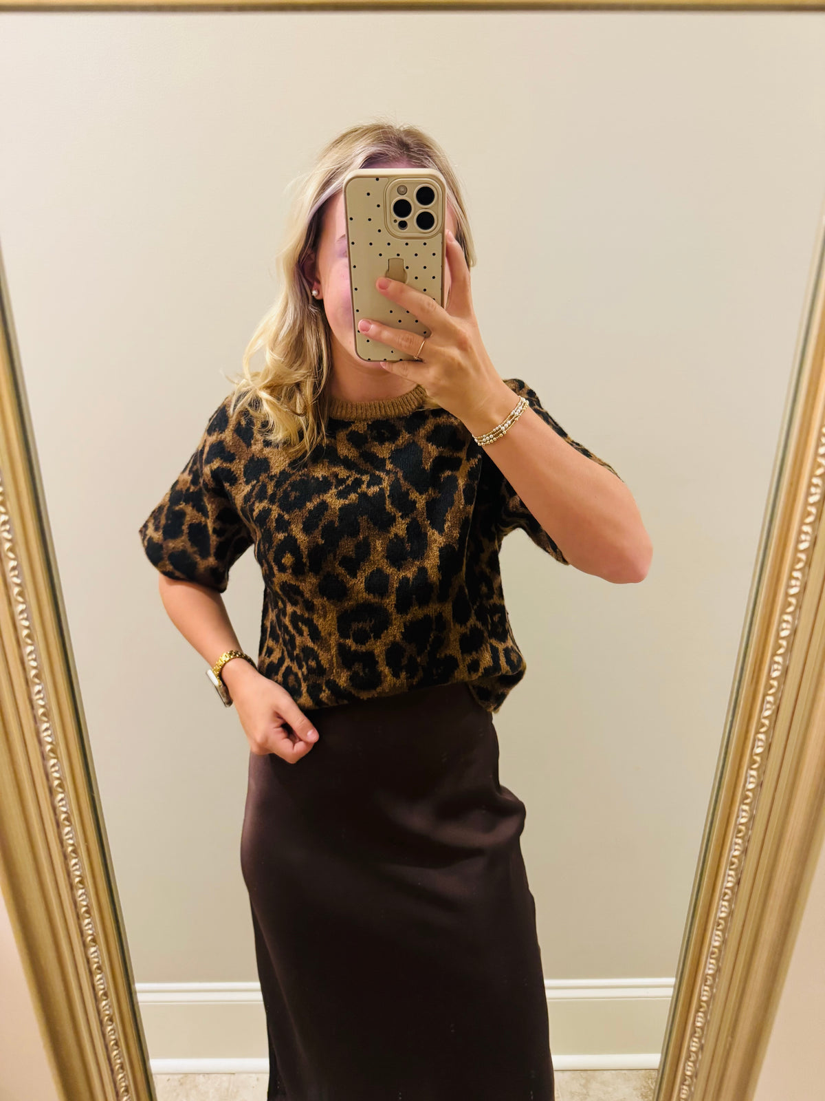 Brown Leopard Seater Top