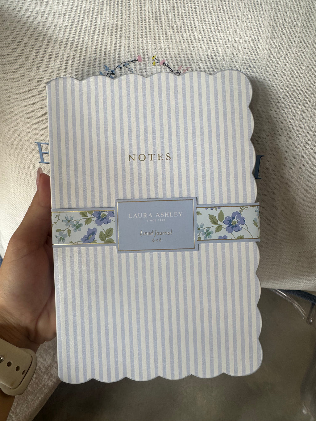 Scalloped Striped Journal