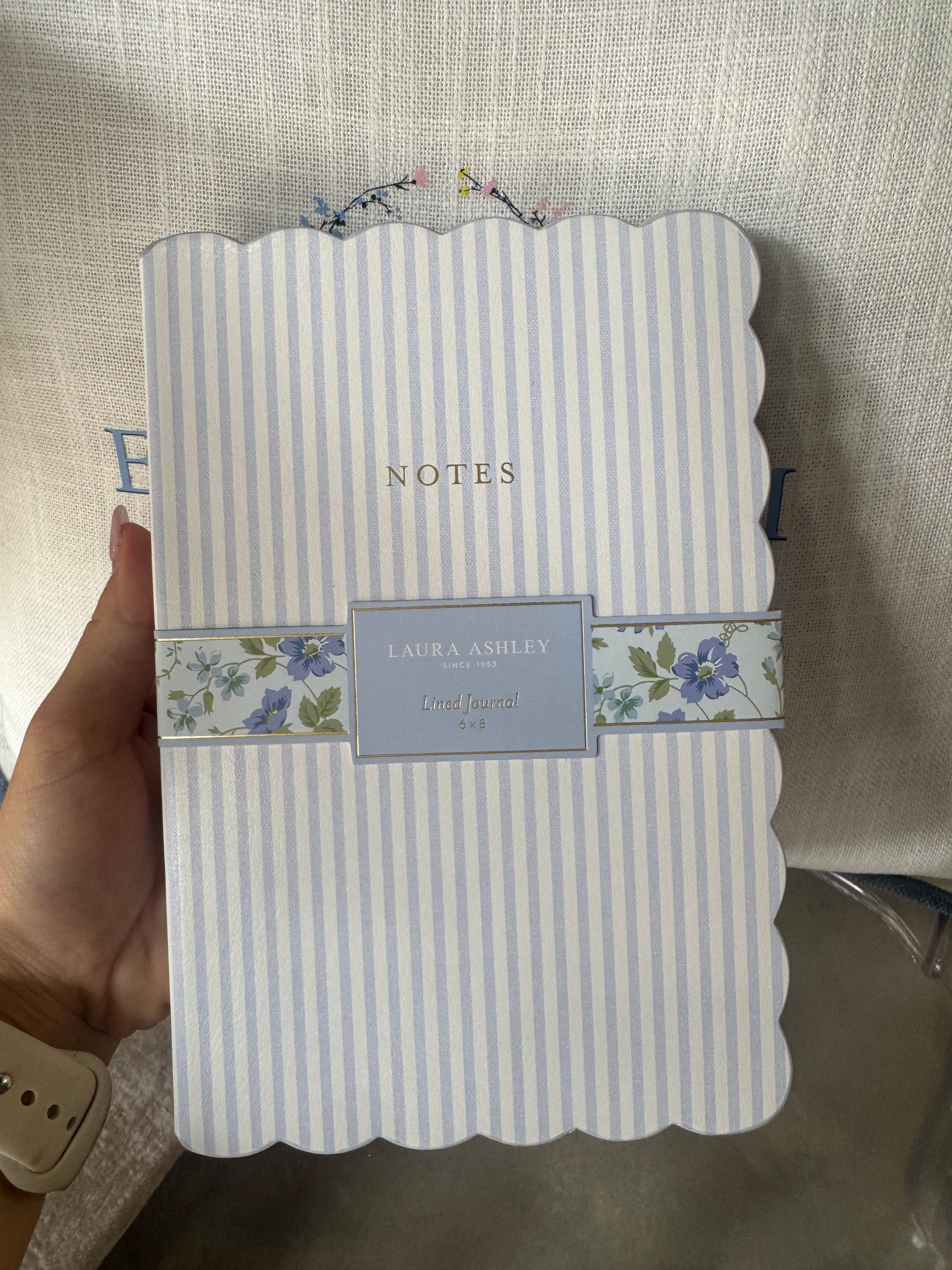 Scalloped Striped Journal