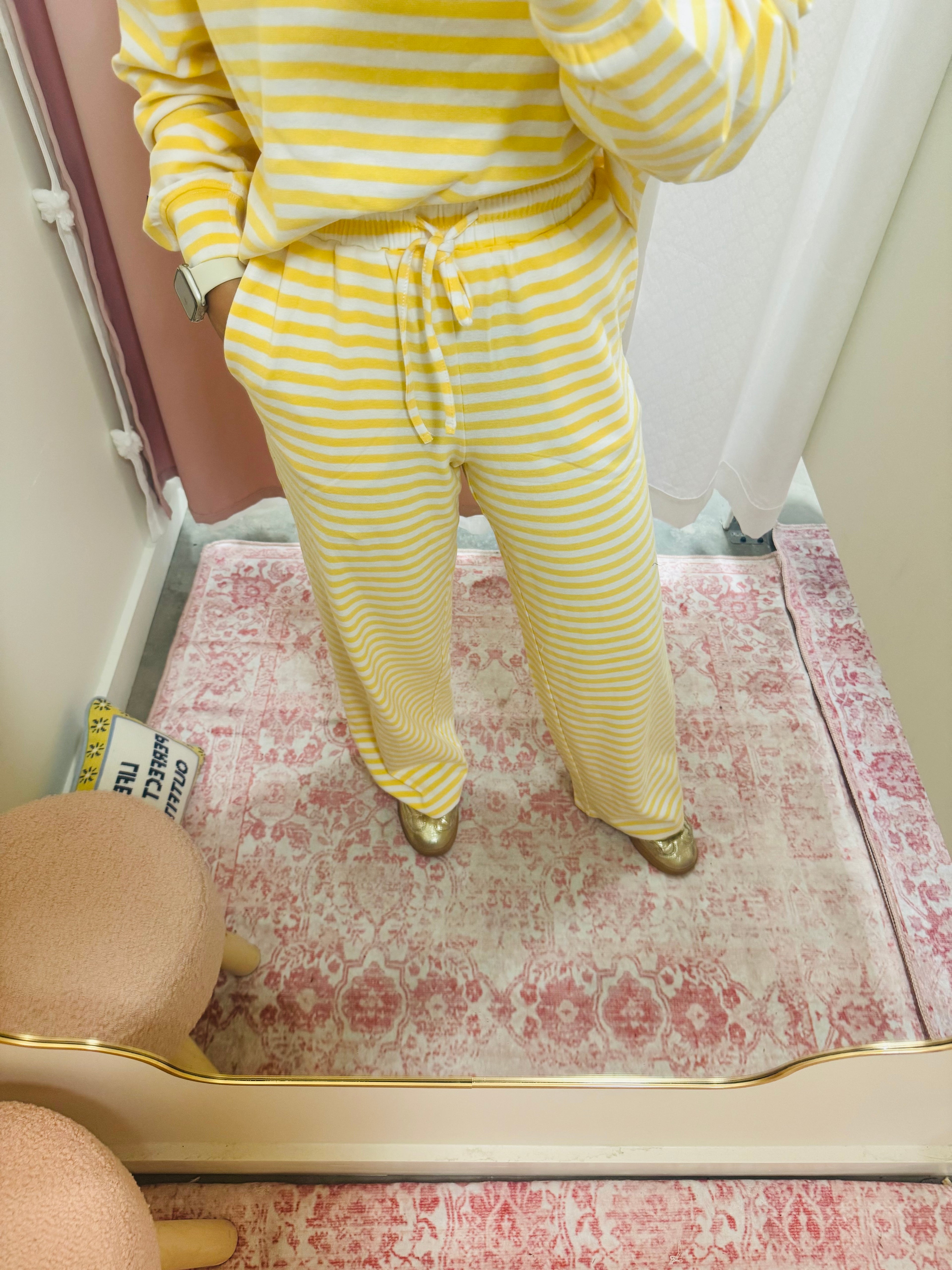 Lulu Mac Golden Yellow Stripe Pants