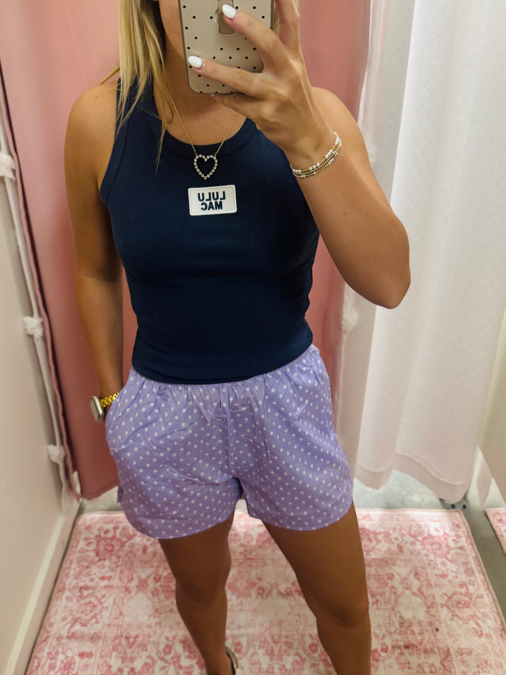 Lulu Mac Purple Polka Shorts
