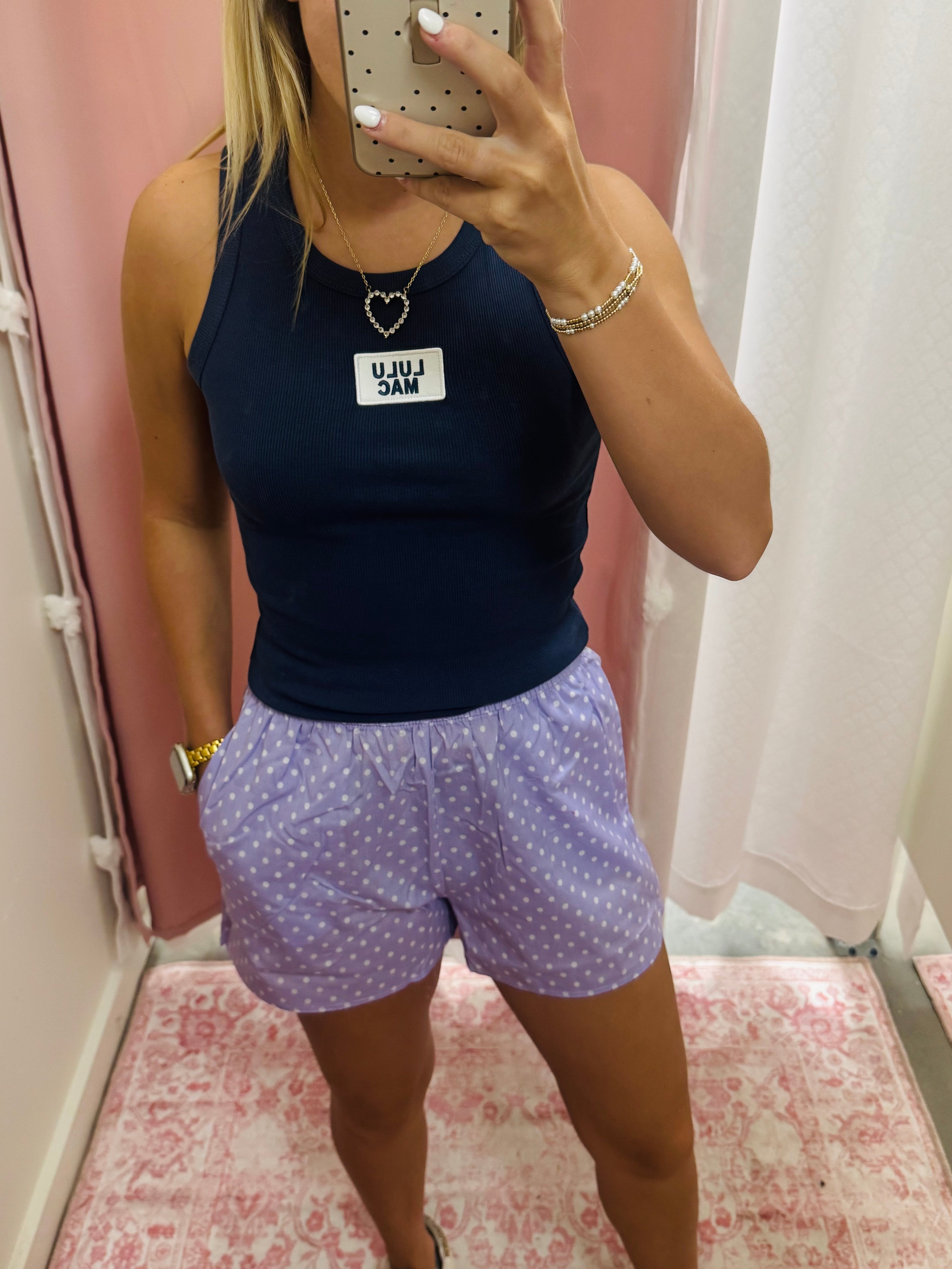 Lulu Mac Purple Polka Shorts