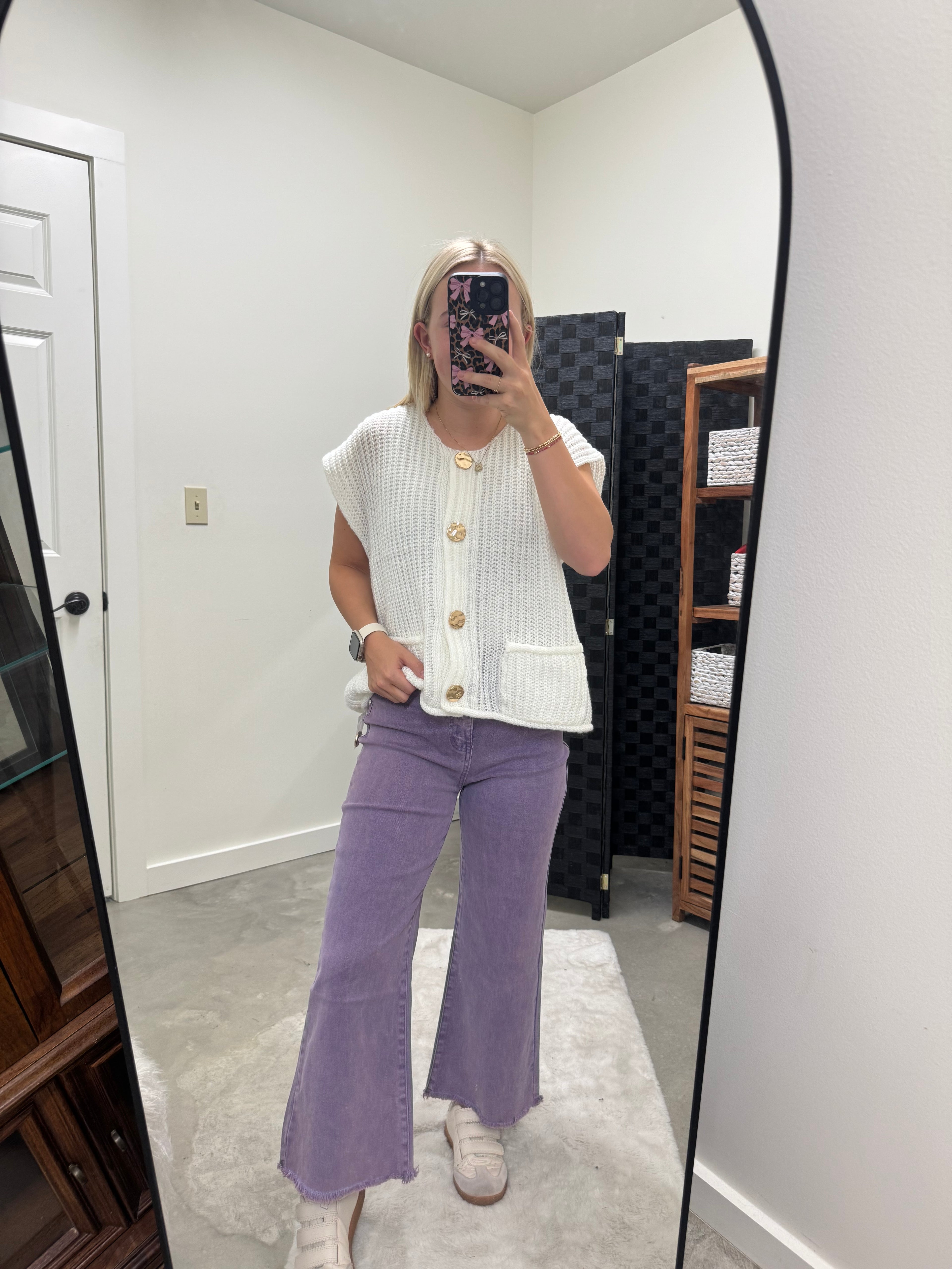 Purple Cropped Jean