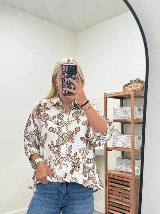 Paisley Print Top