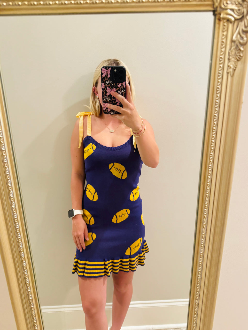 Purple and Gold Football Dress