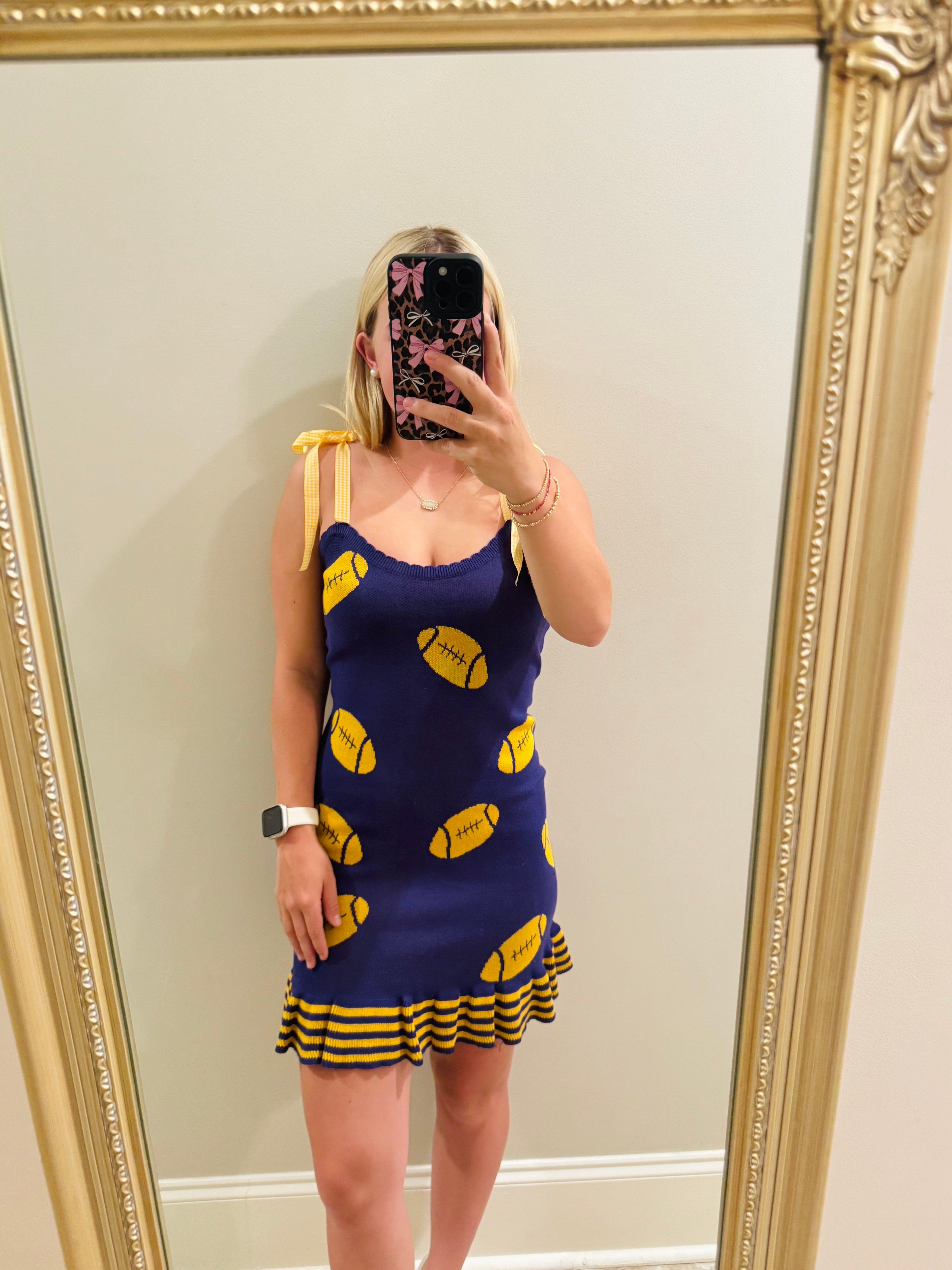 Purple and Gold Football Dress
