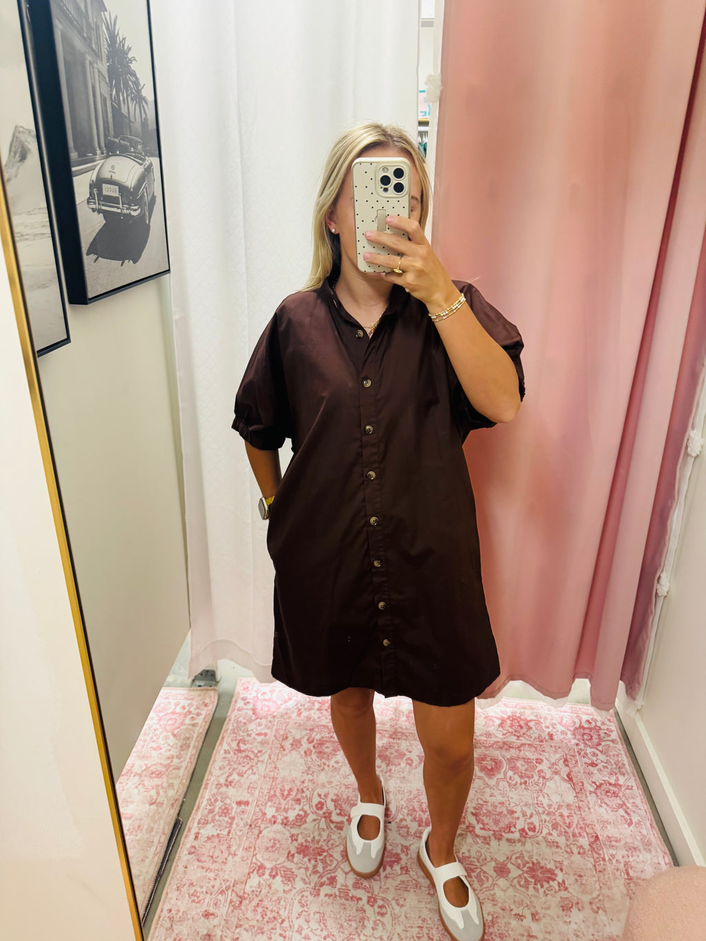 Chocolate Button Up Dress