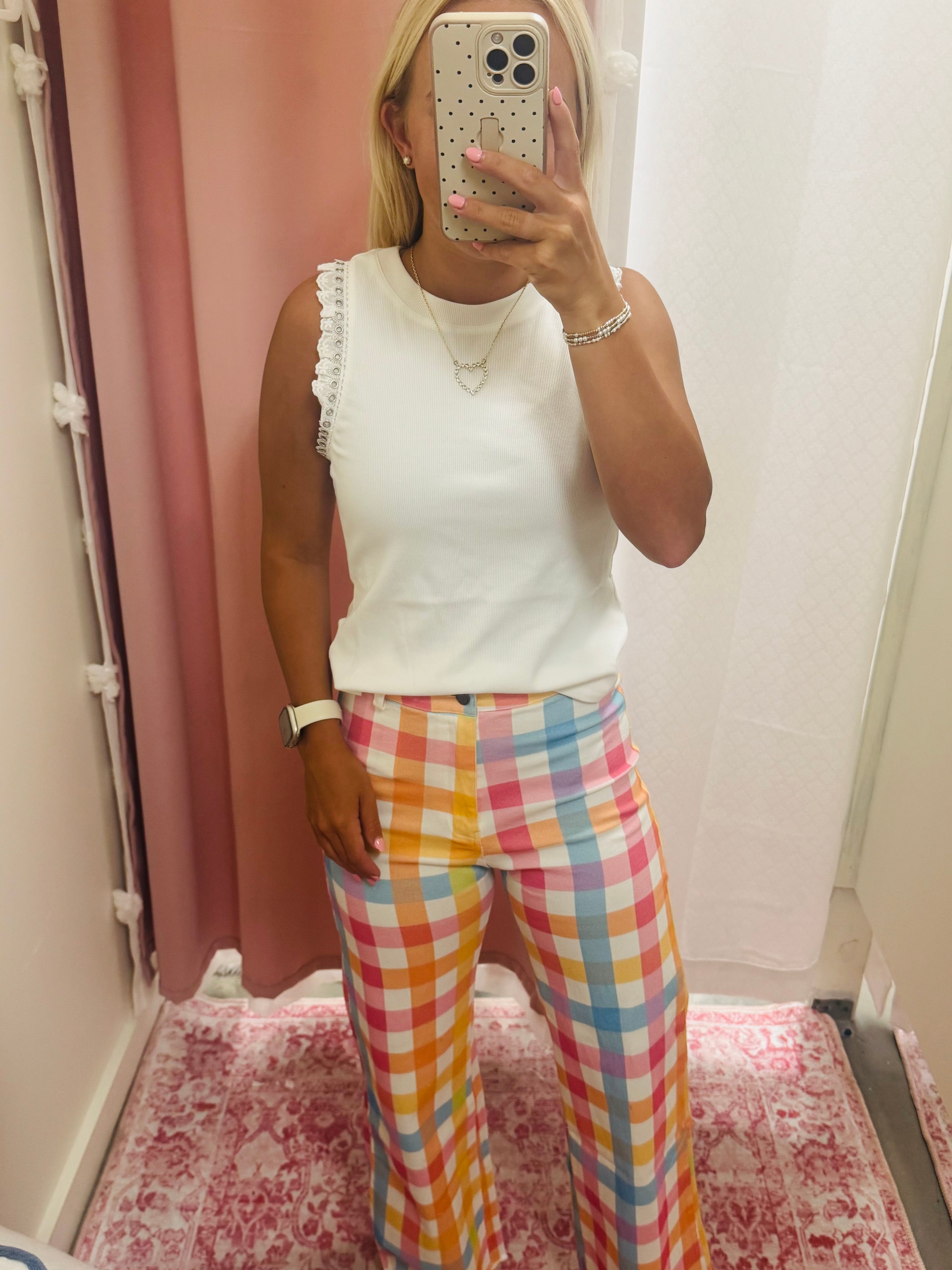White Tank With Silver Grommet