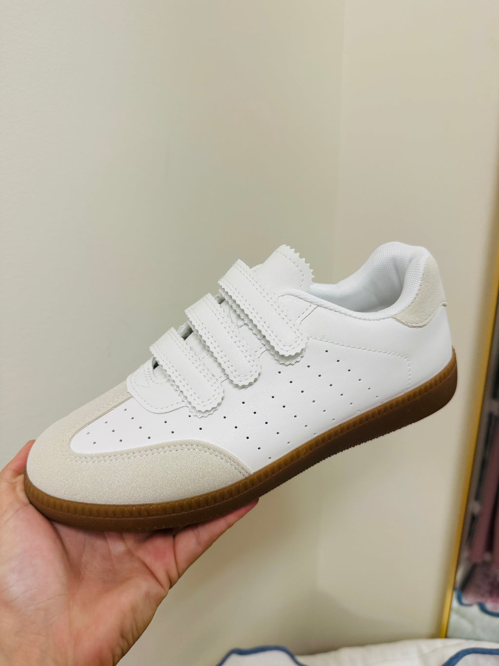 White Velcro Sneaker
