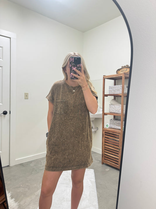 Brown Cotton Dress