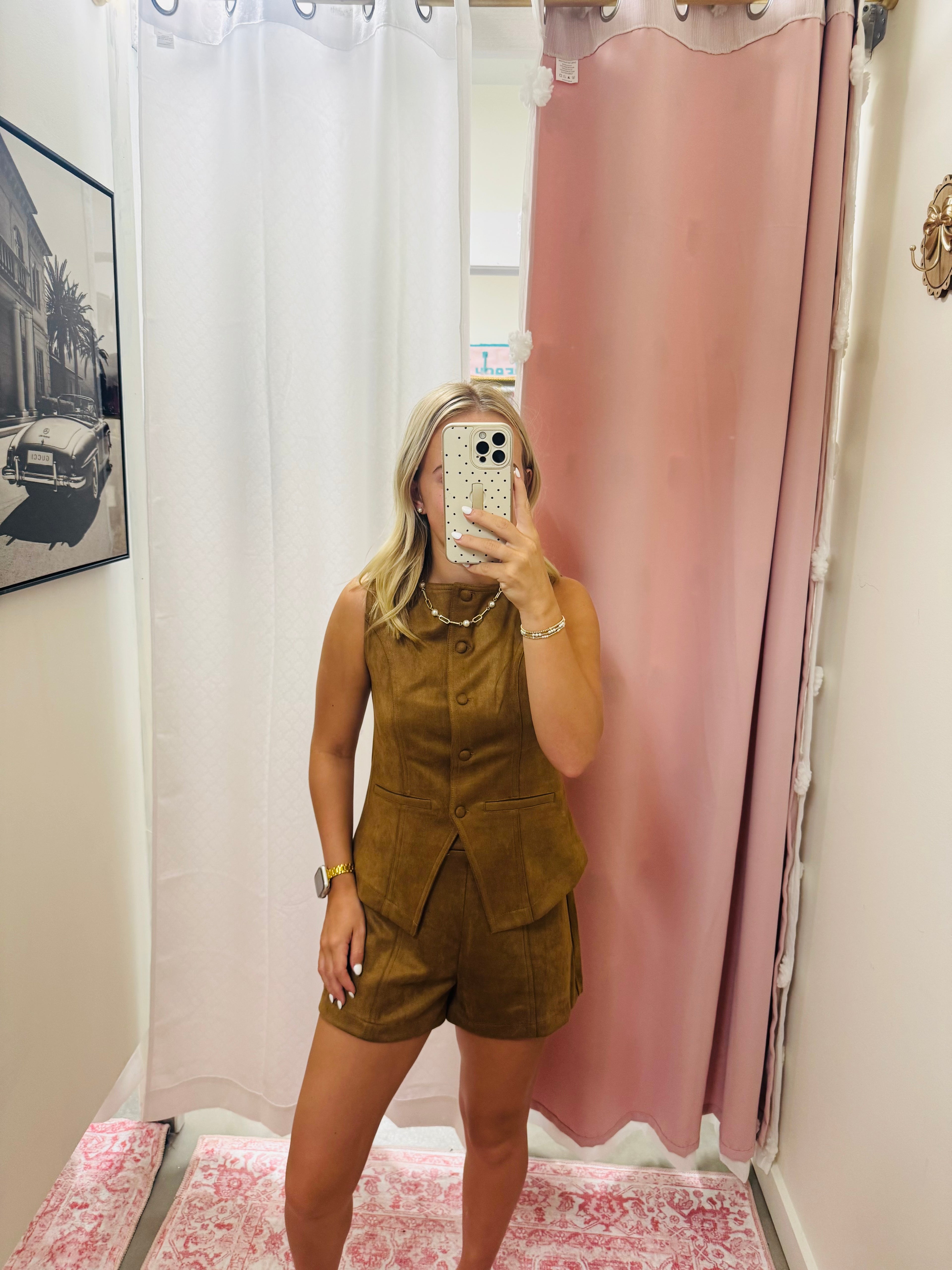 Brown Suede Set