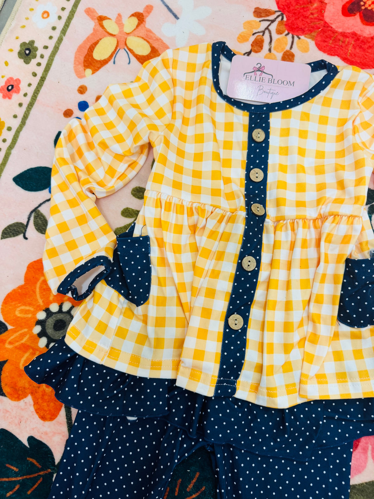 Kids Navy and Mustard Set