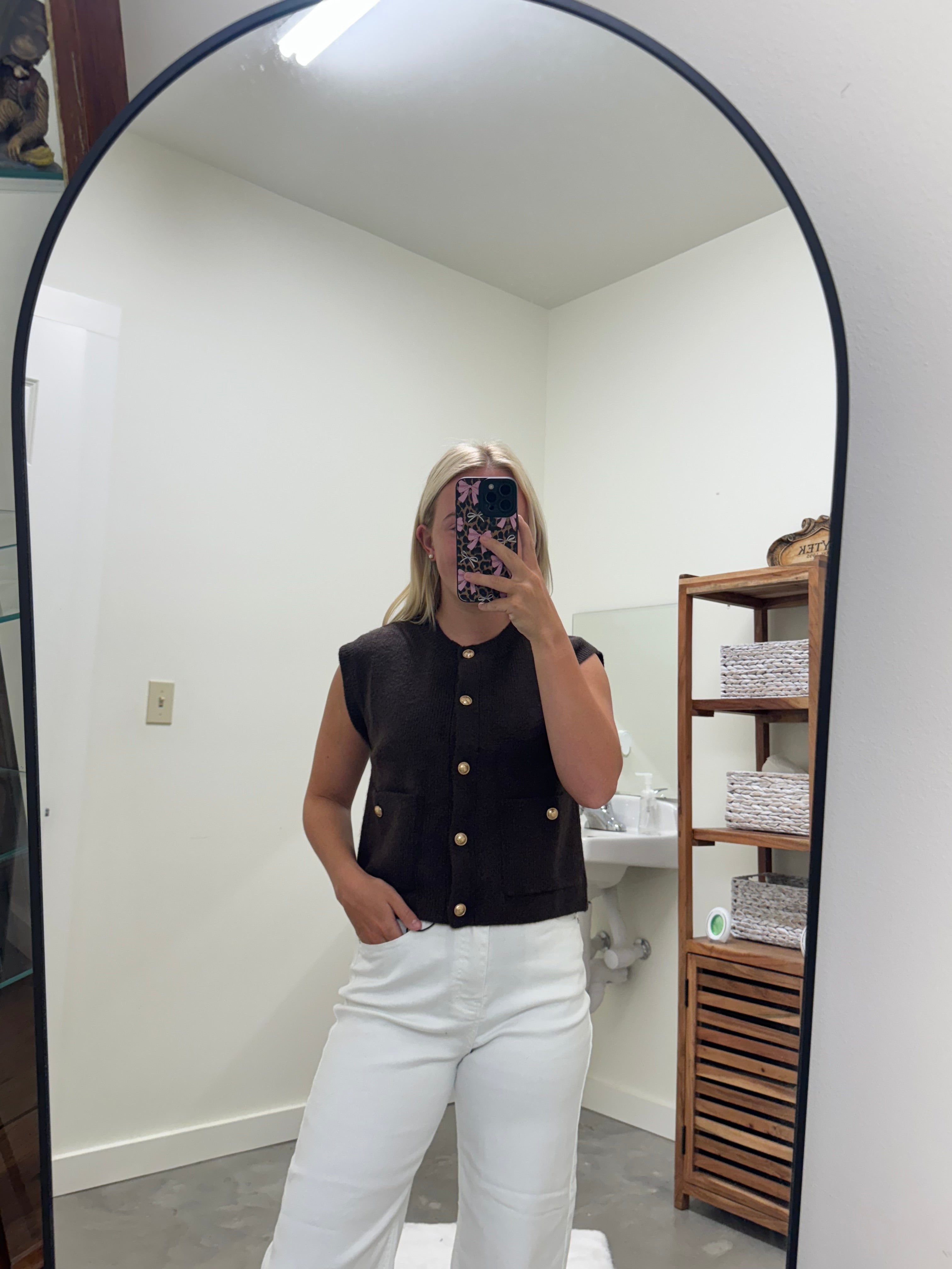 Chocolate Knitted Vest