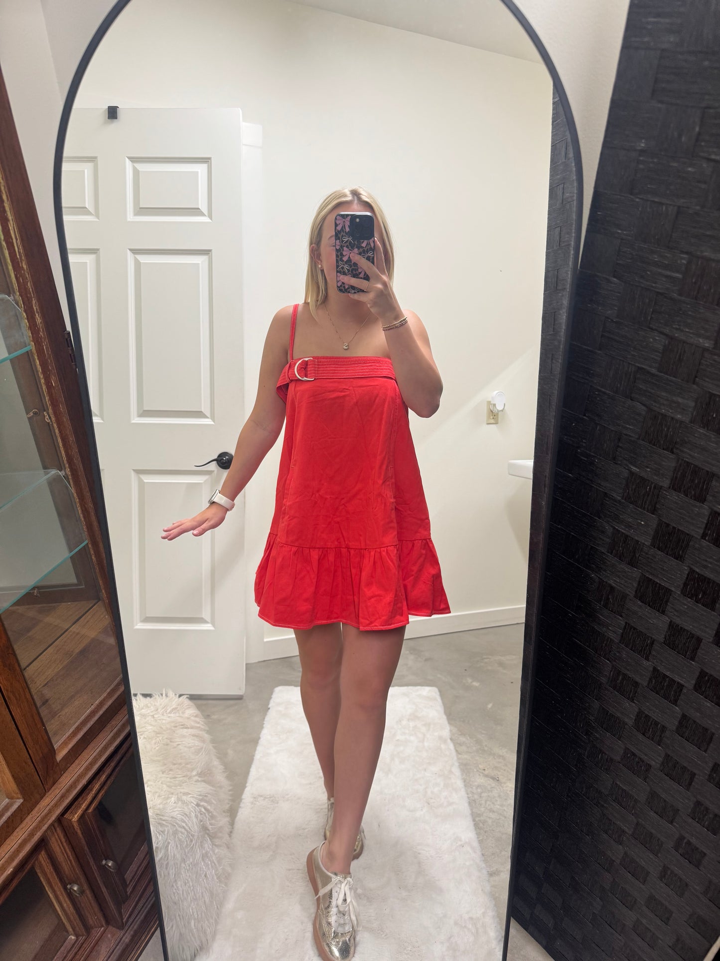 Red Jean Dress