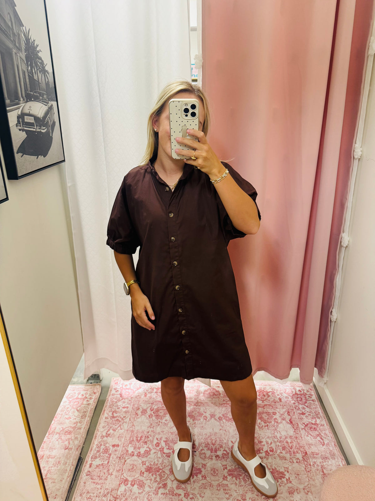 Chocolate Button Up Dress
