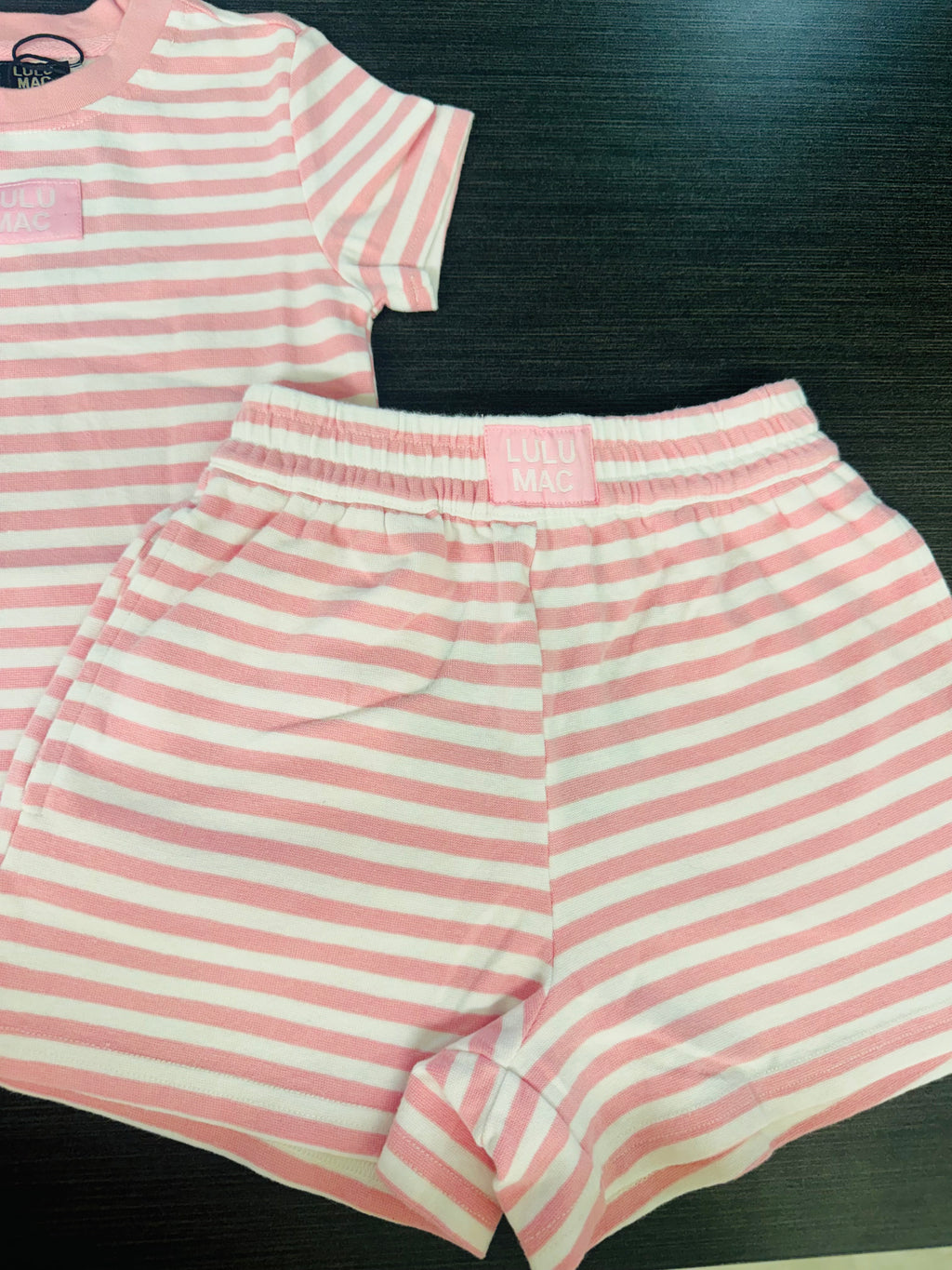 Youth Lulu Mac Pink Stripe Shorts