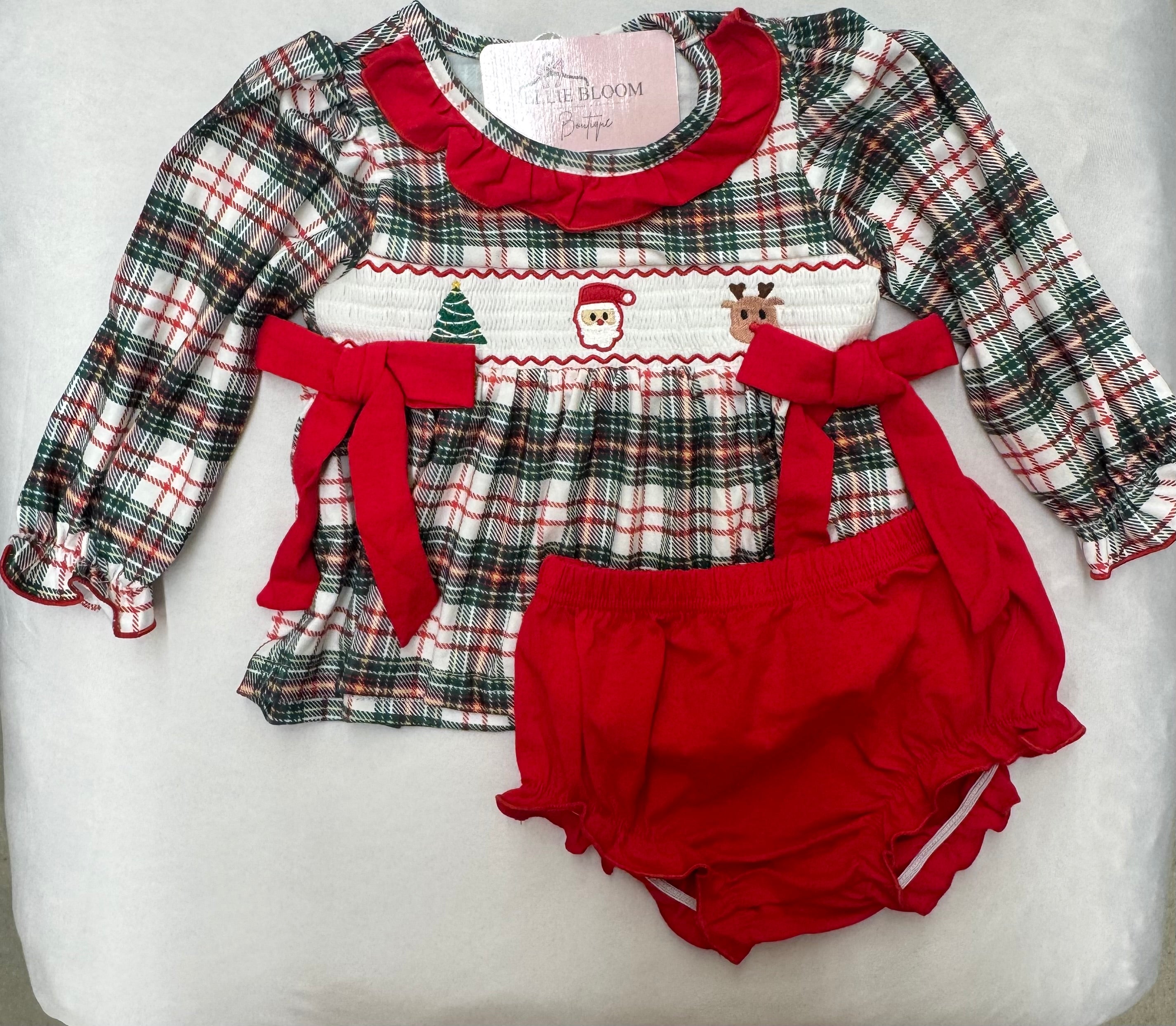 Baby Plaid Christmas Set