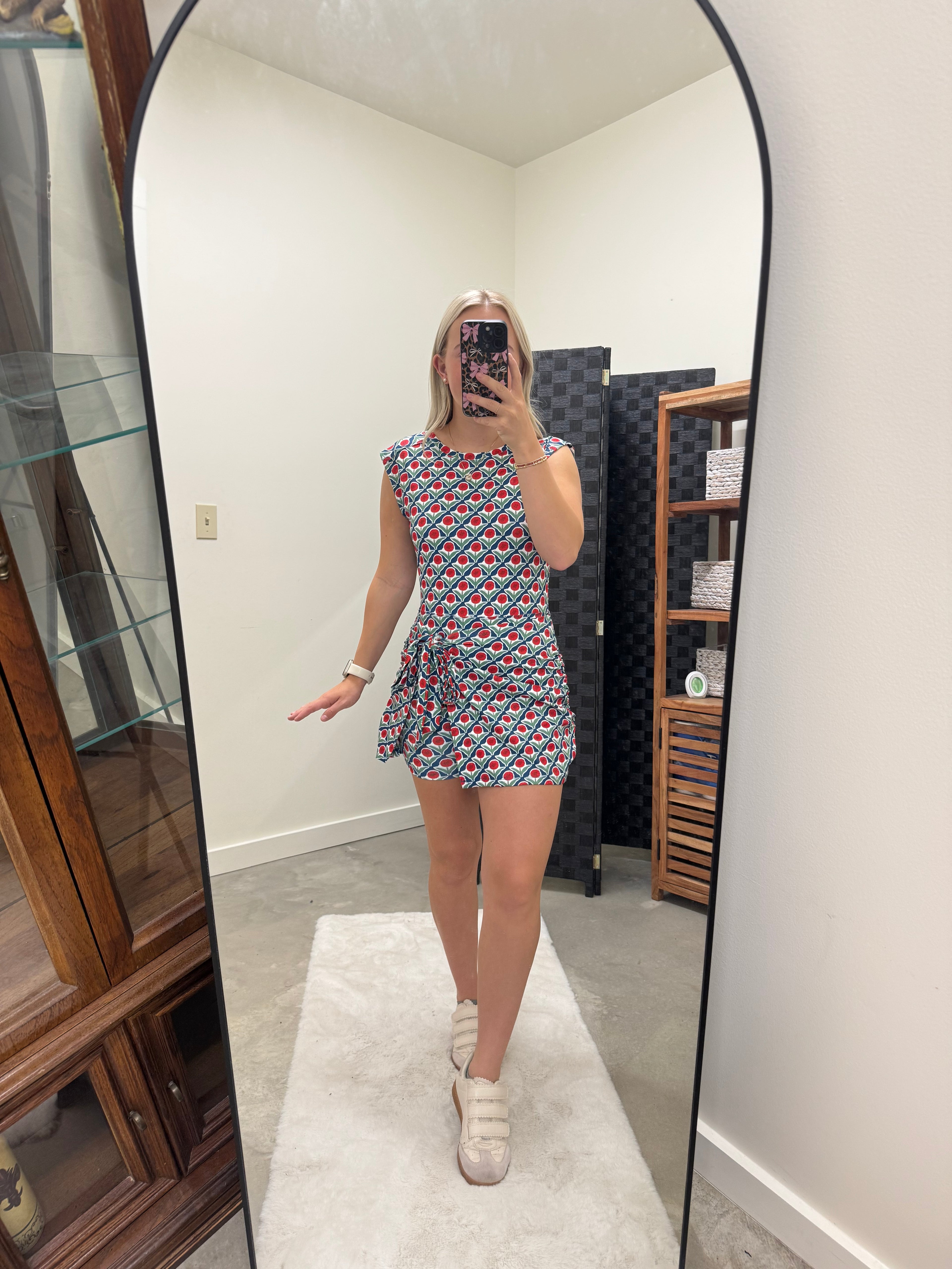 Navy Floral Athletic Dress