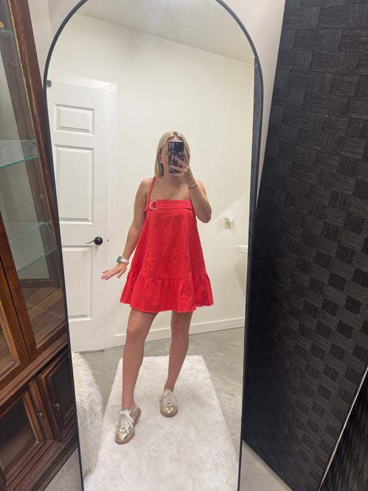 Red Jean Dress