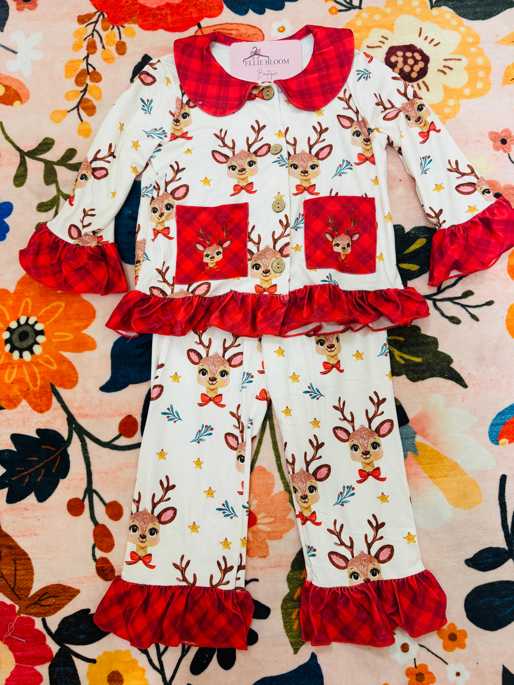 Girls Reindeer Pjs