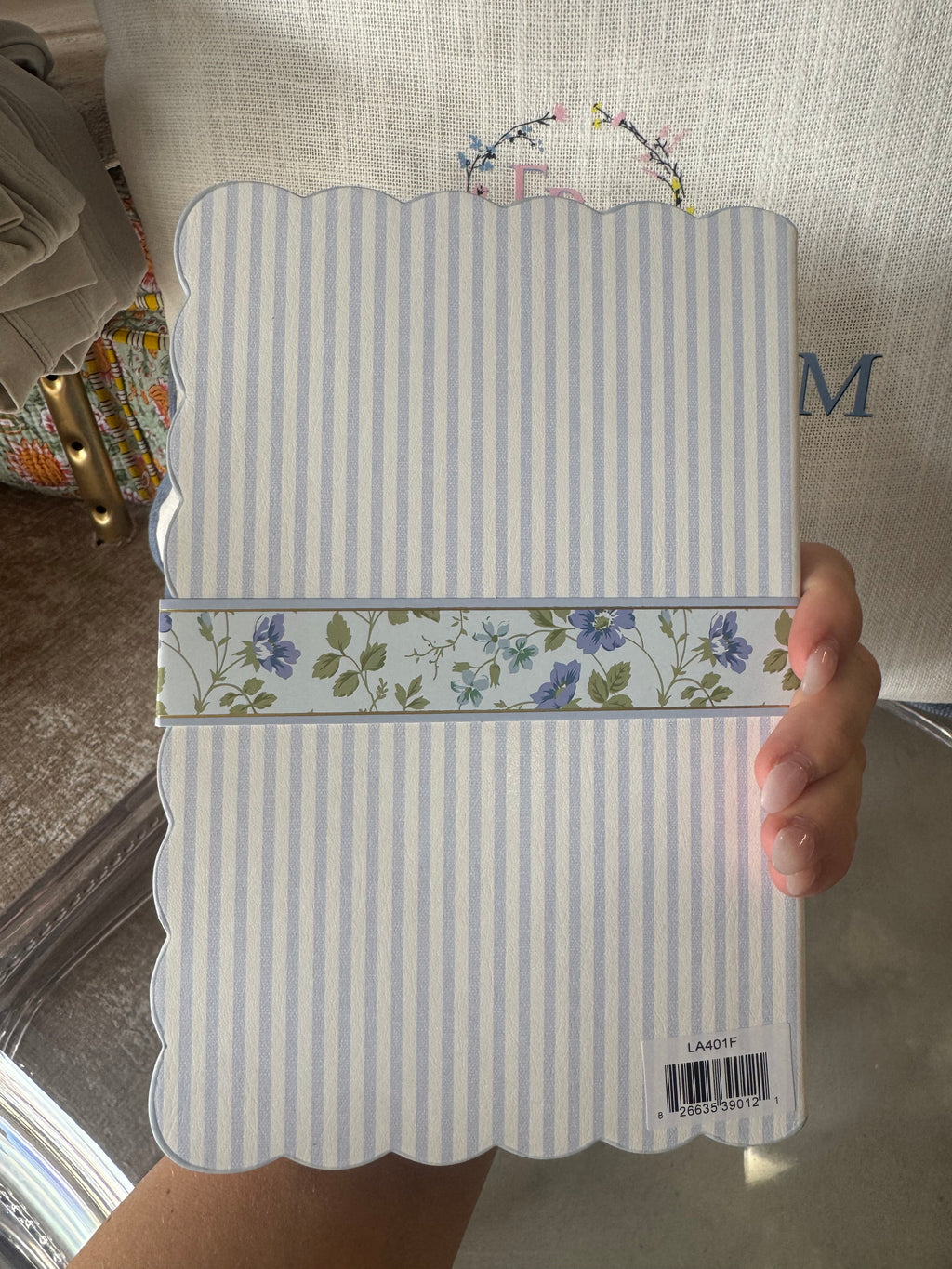 Scalloped Striped Journal