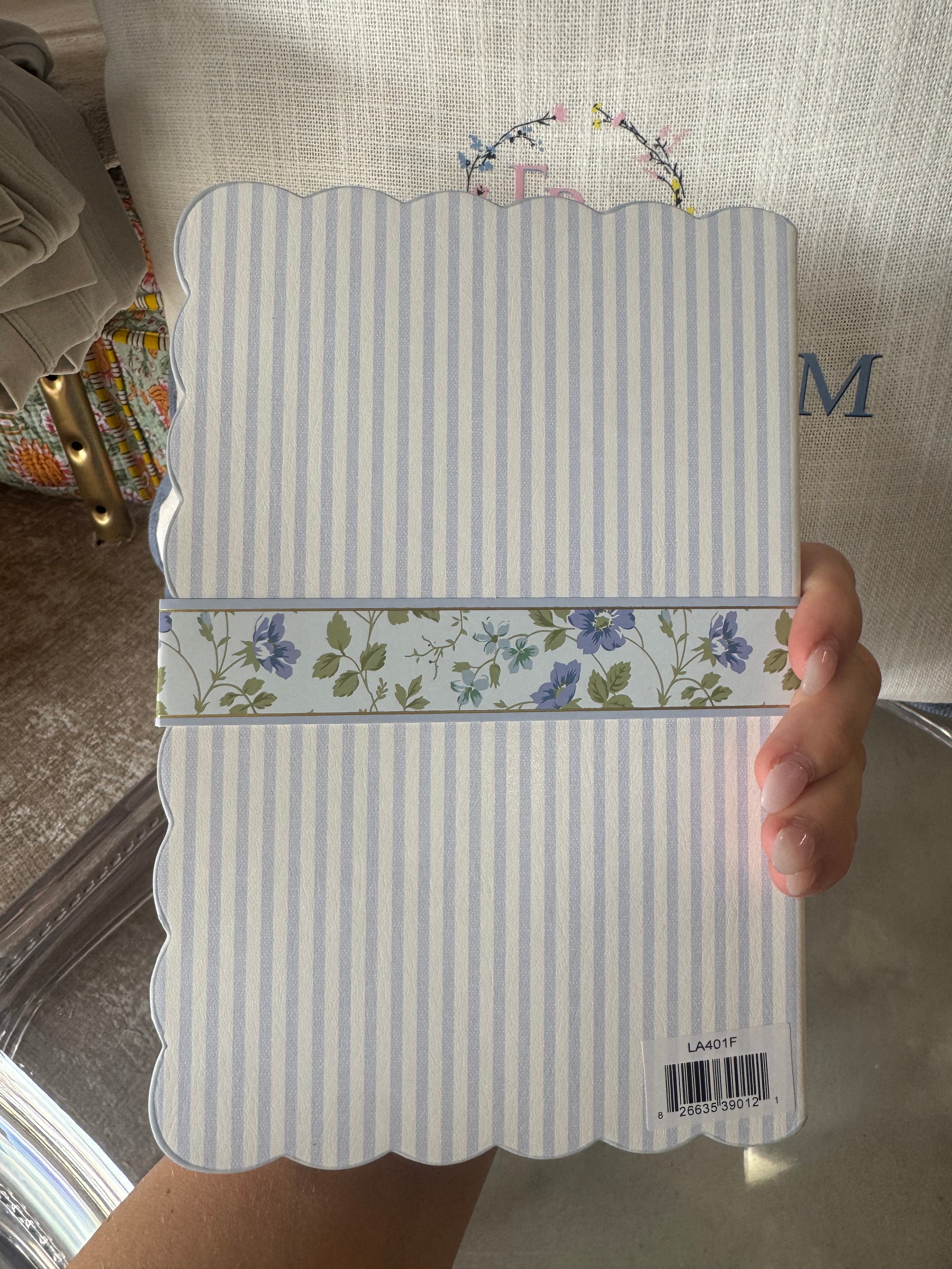Scalloped Striped Journal