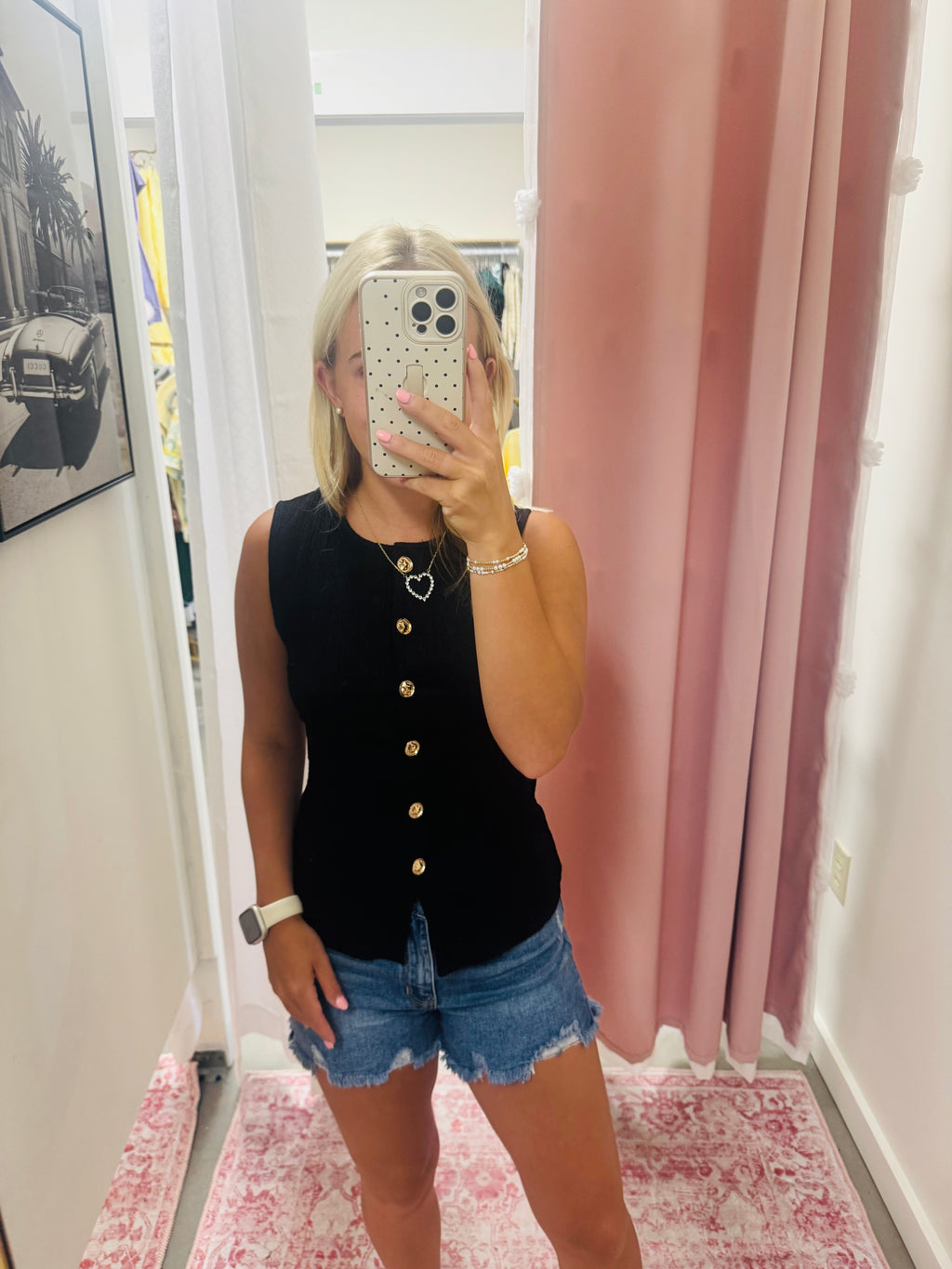 Black Texture Vest