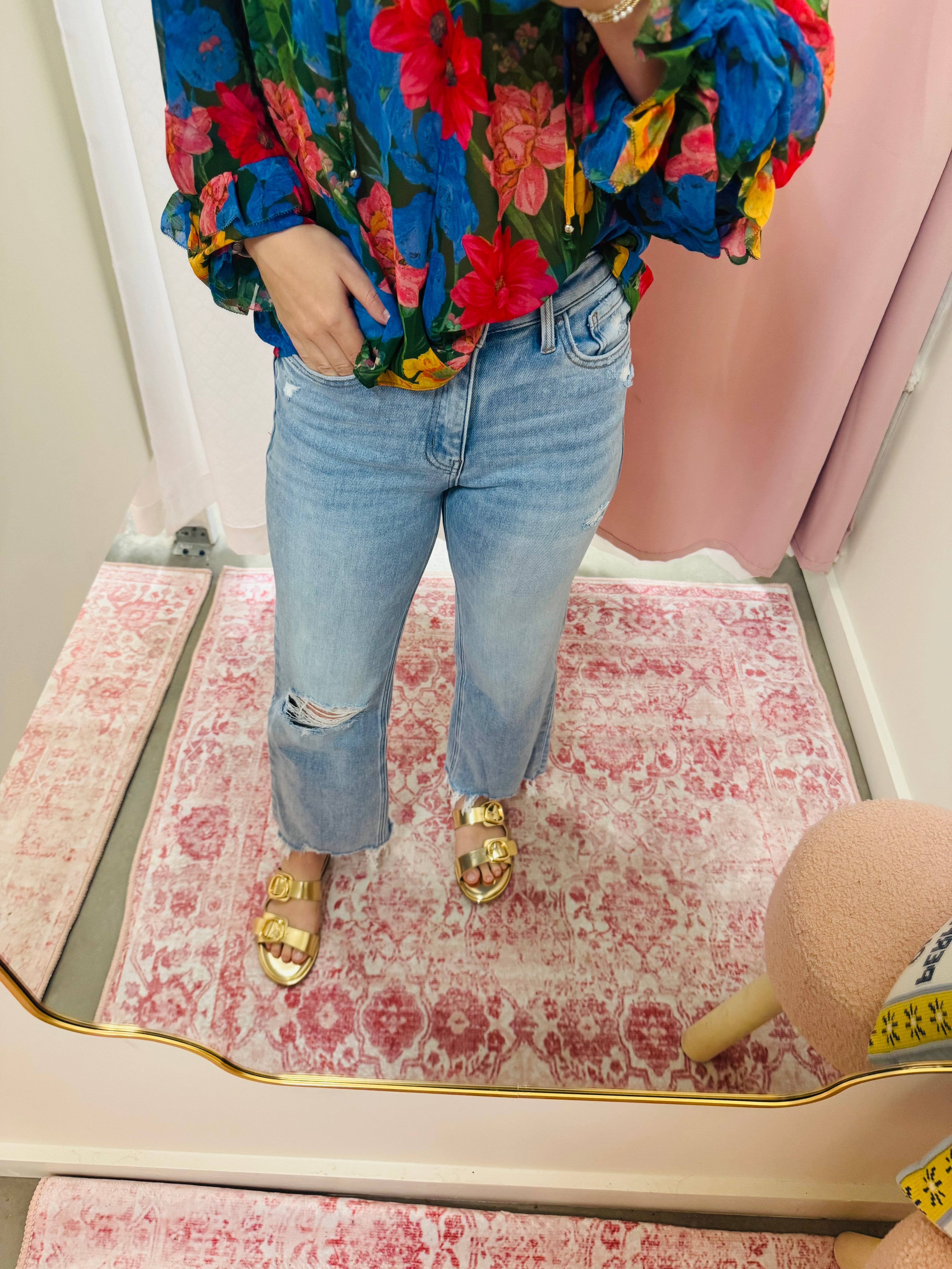 Wide Leg Cropped Jeans