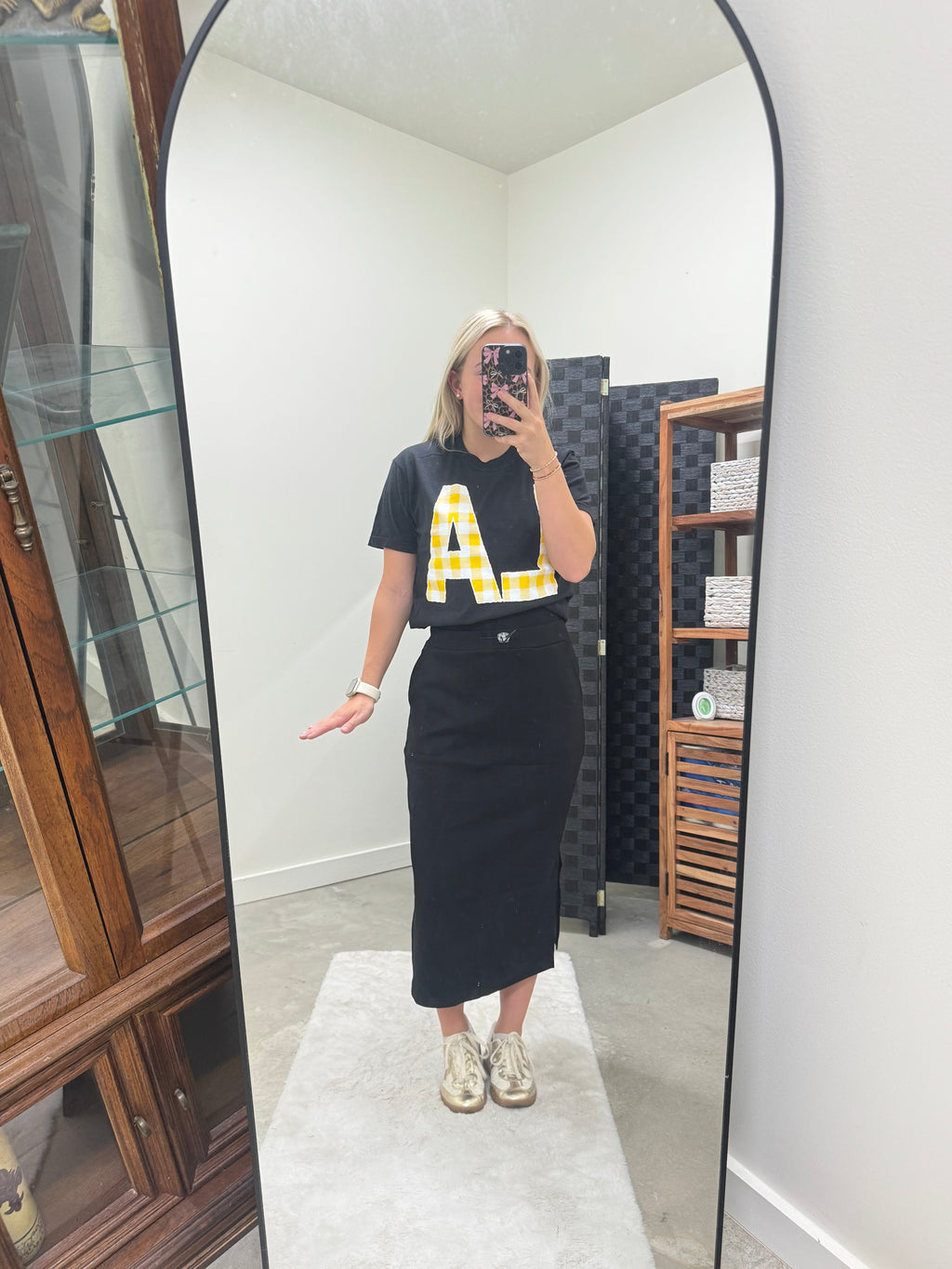 Soft-stream Midi Skirt