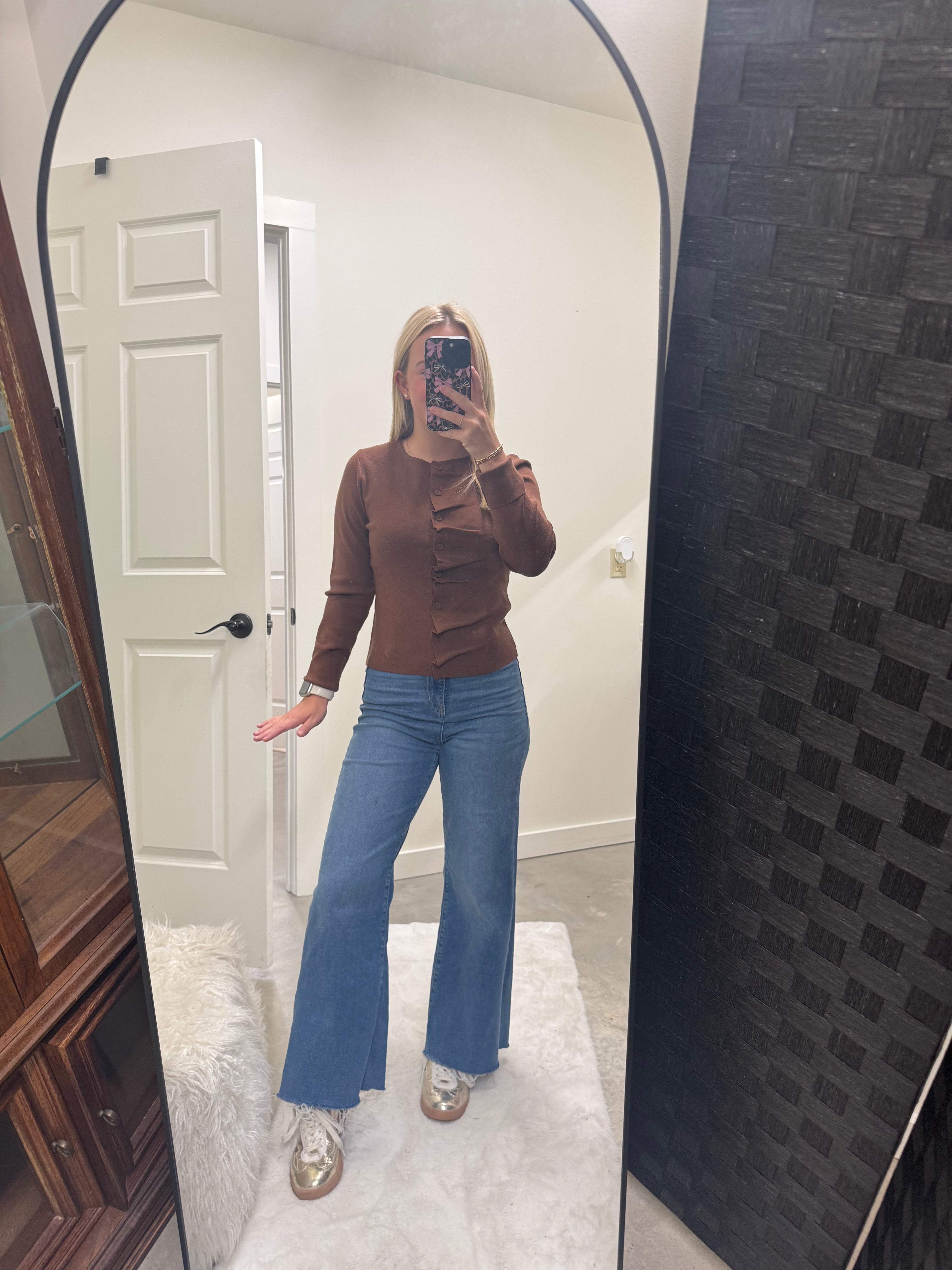 Brown Ruched Sweater