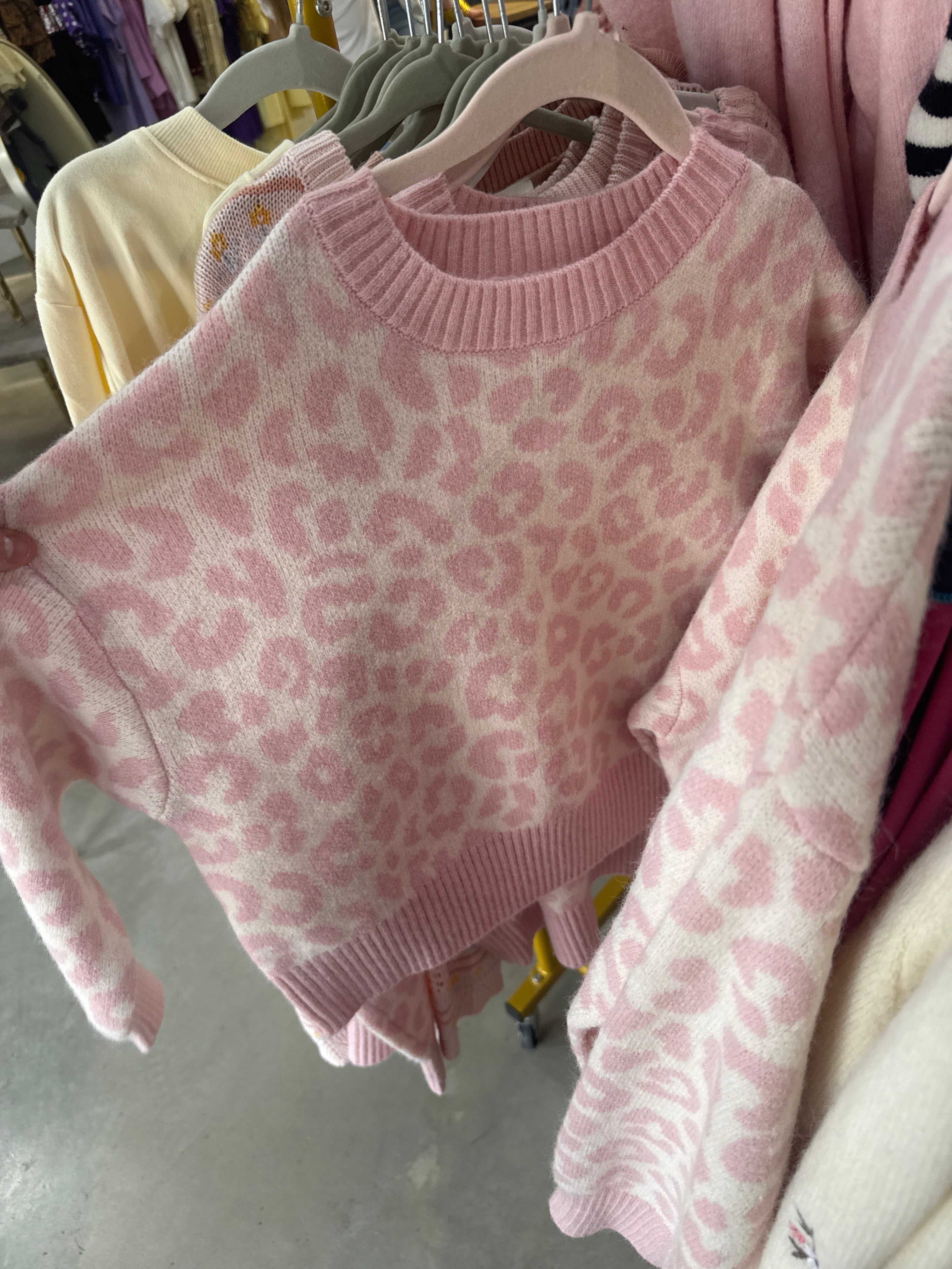 Pink Cheetah Sweater