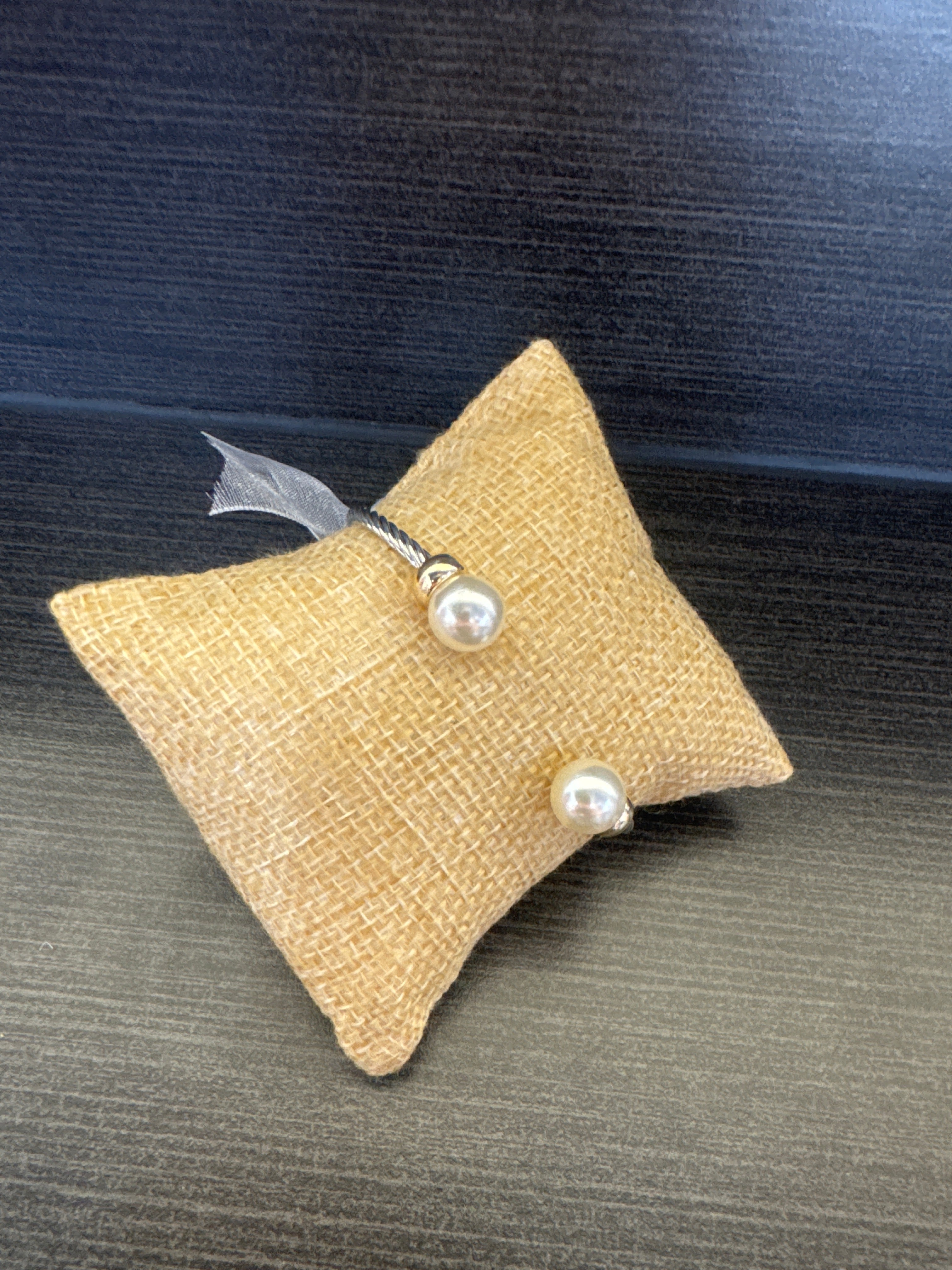 Mixed Metal & Pearl Cable Cuff
