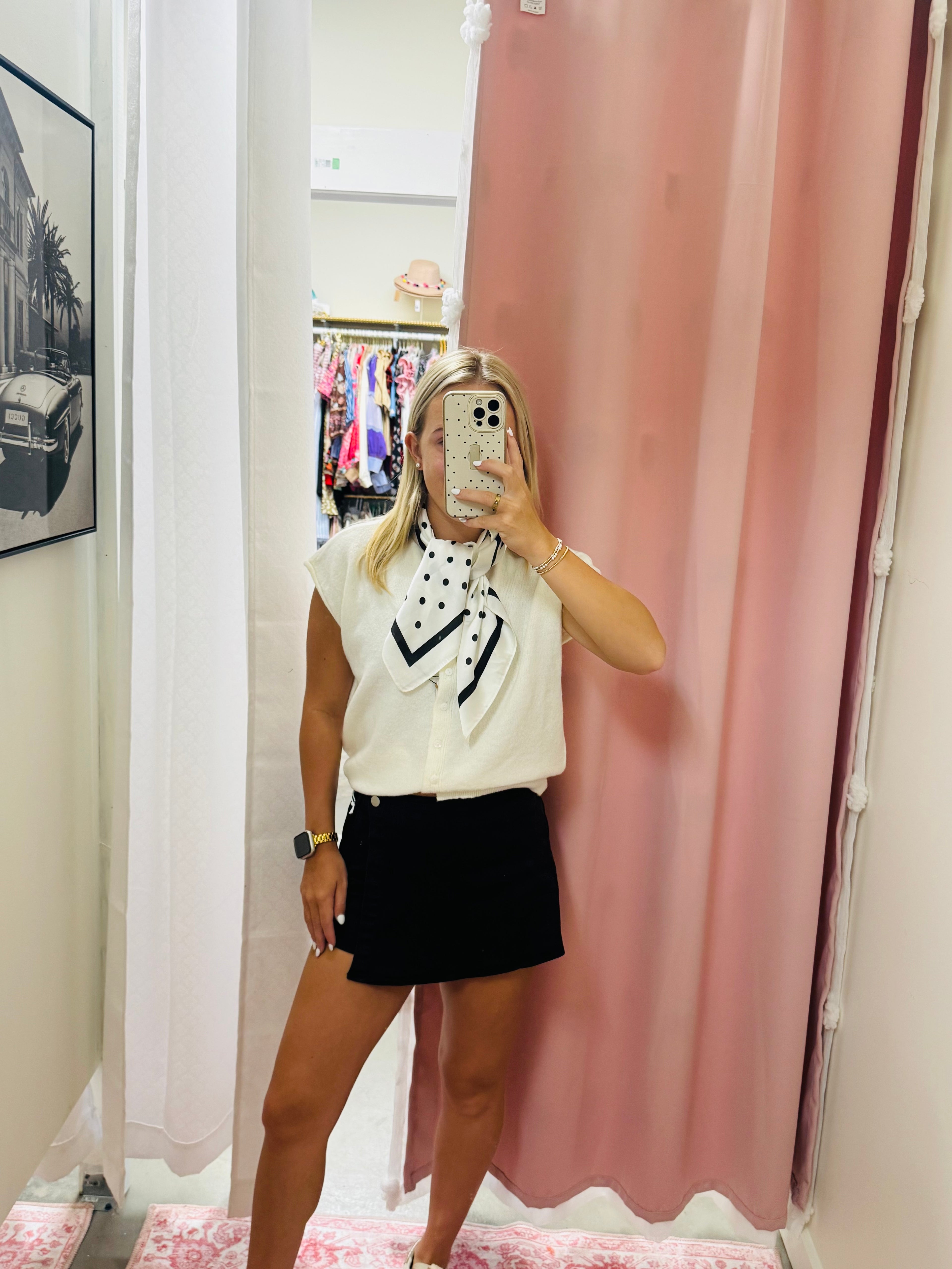 Deep Black Skort
