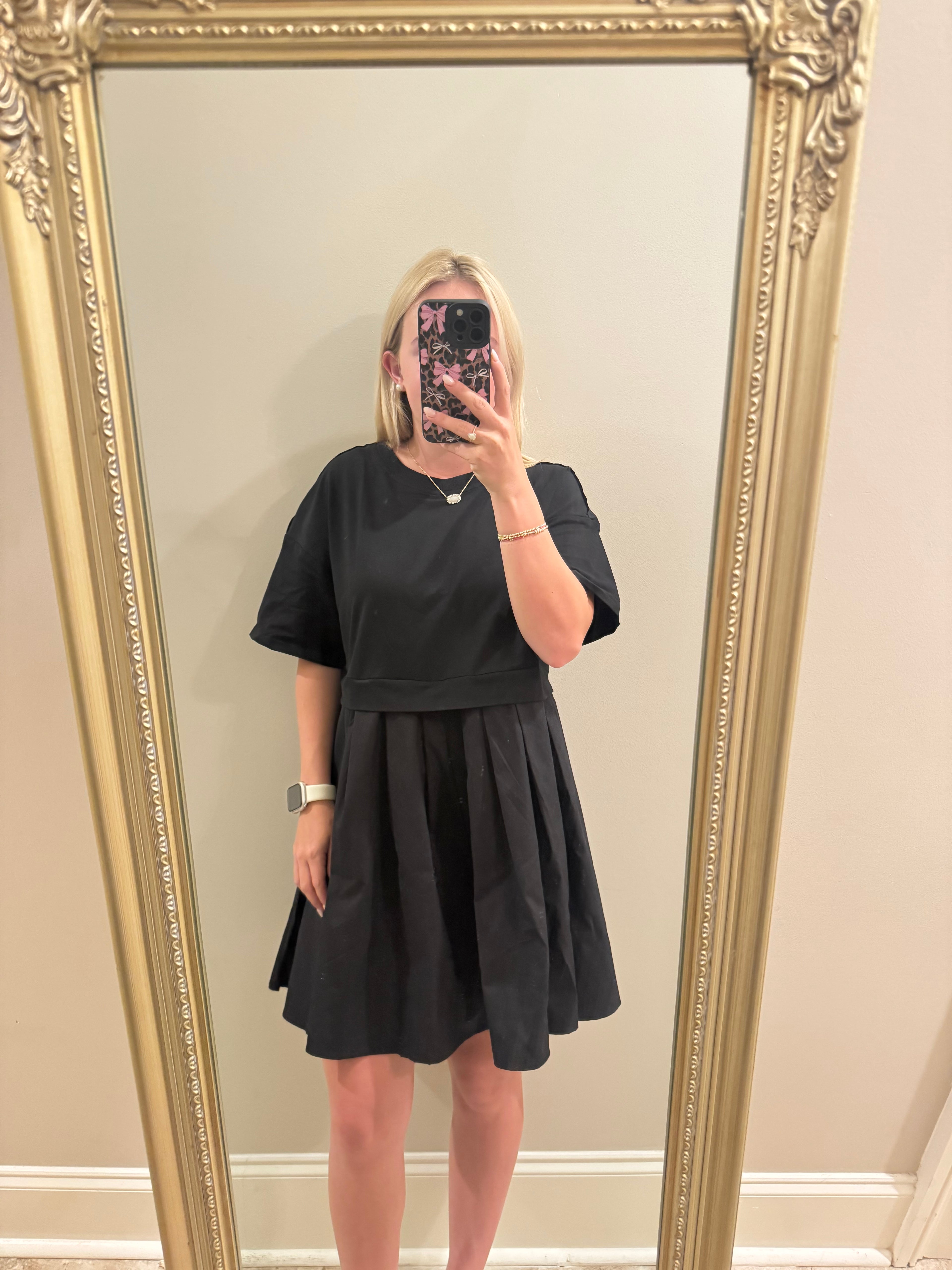 Black Pleated Dress