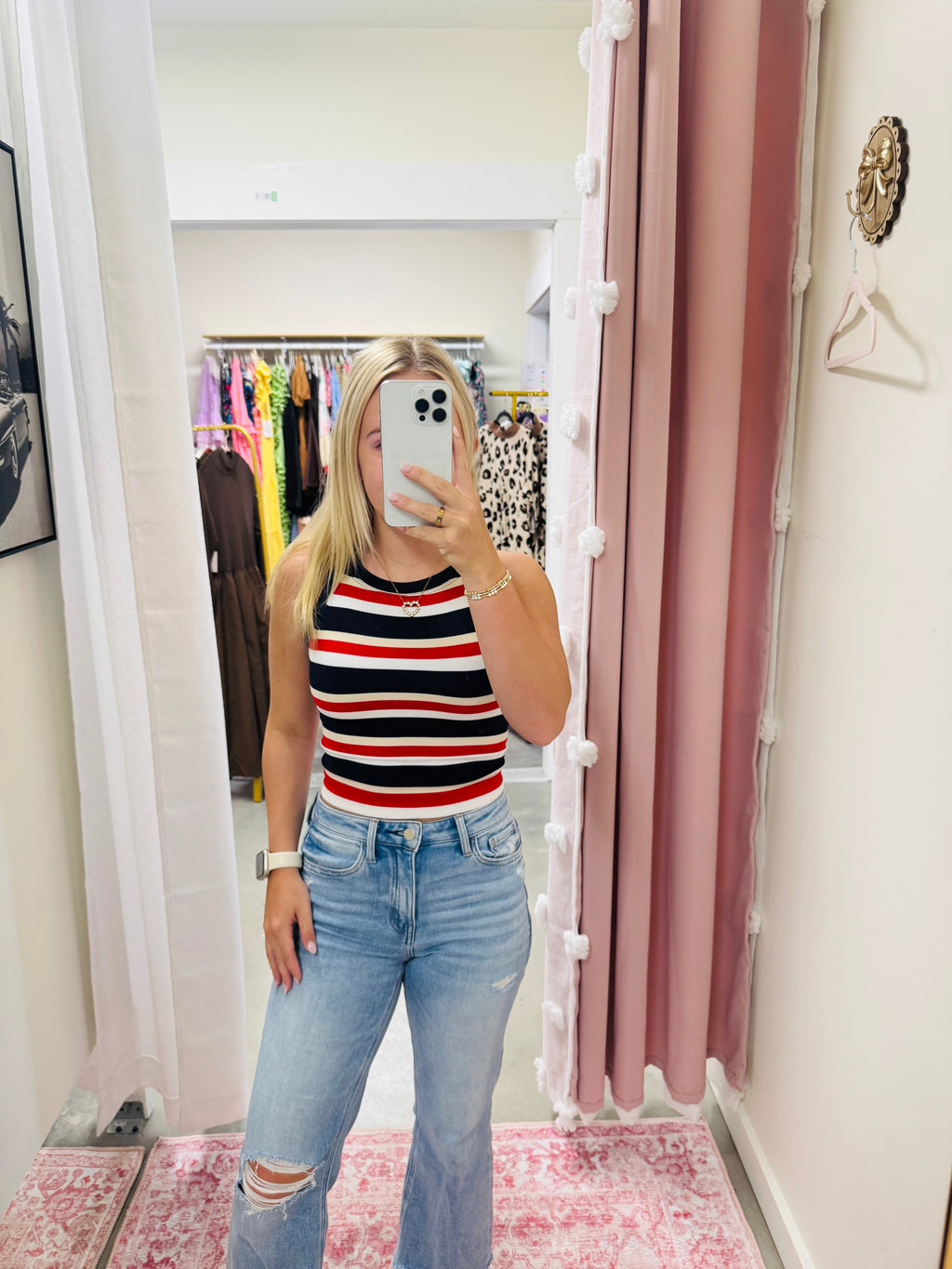 USA Ribbed Striped Top