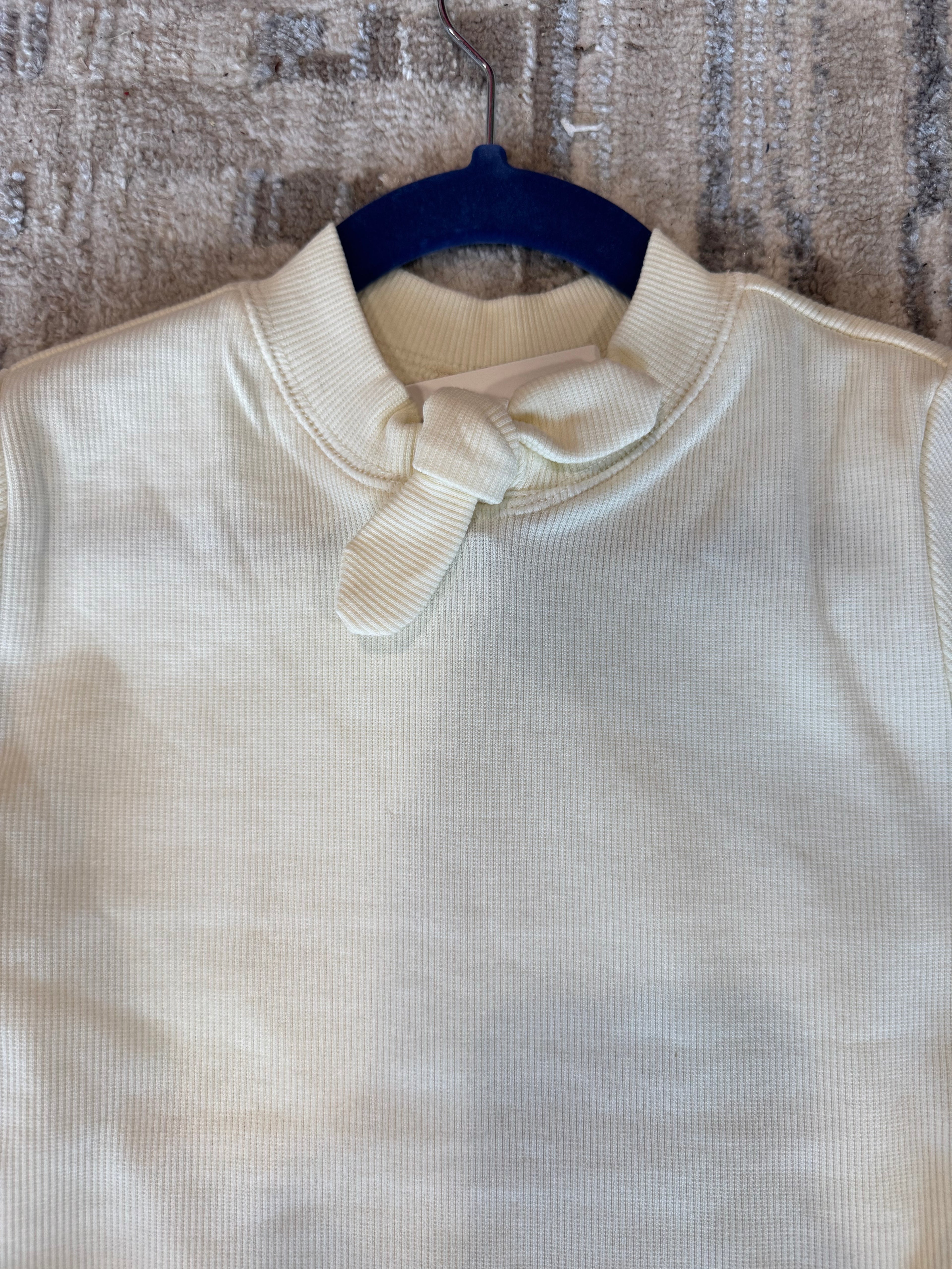 Cream Neck Tie Top