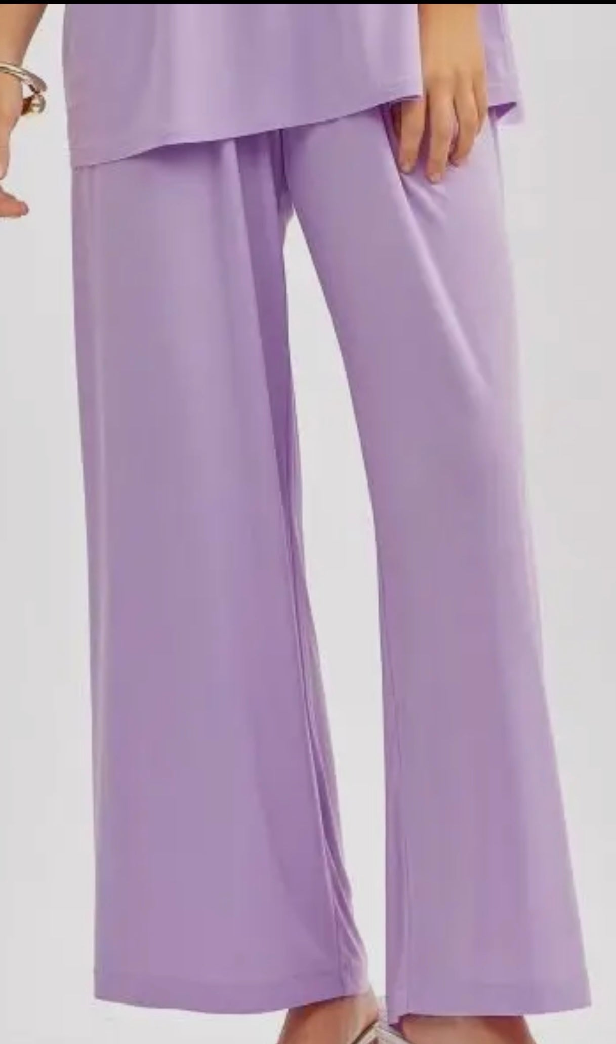 Plus Purple Flowy Pant