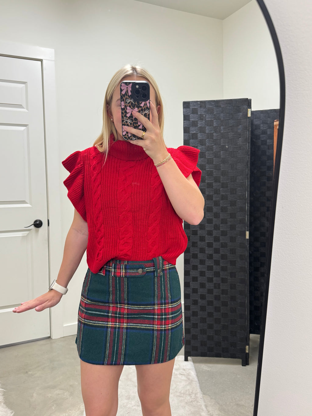 Holiday Plaid Skort