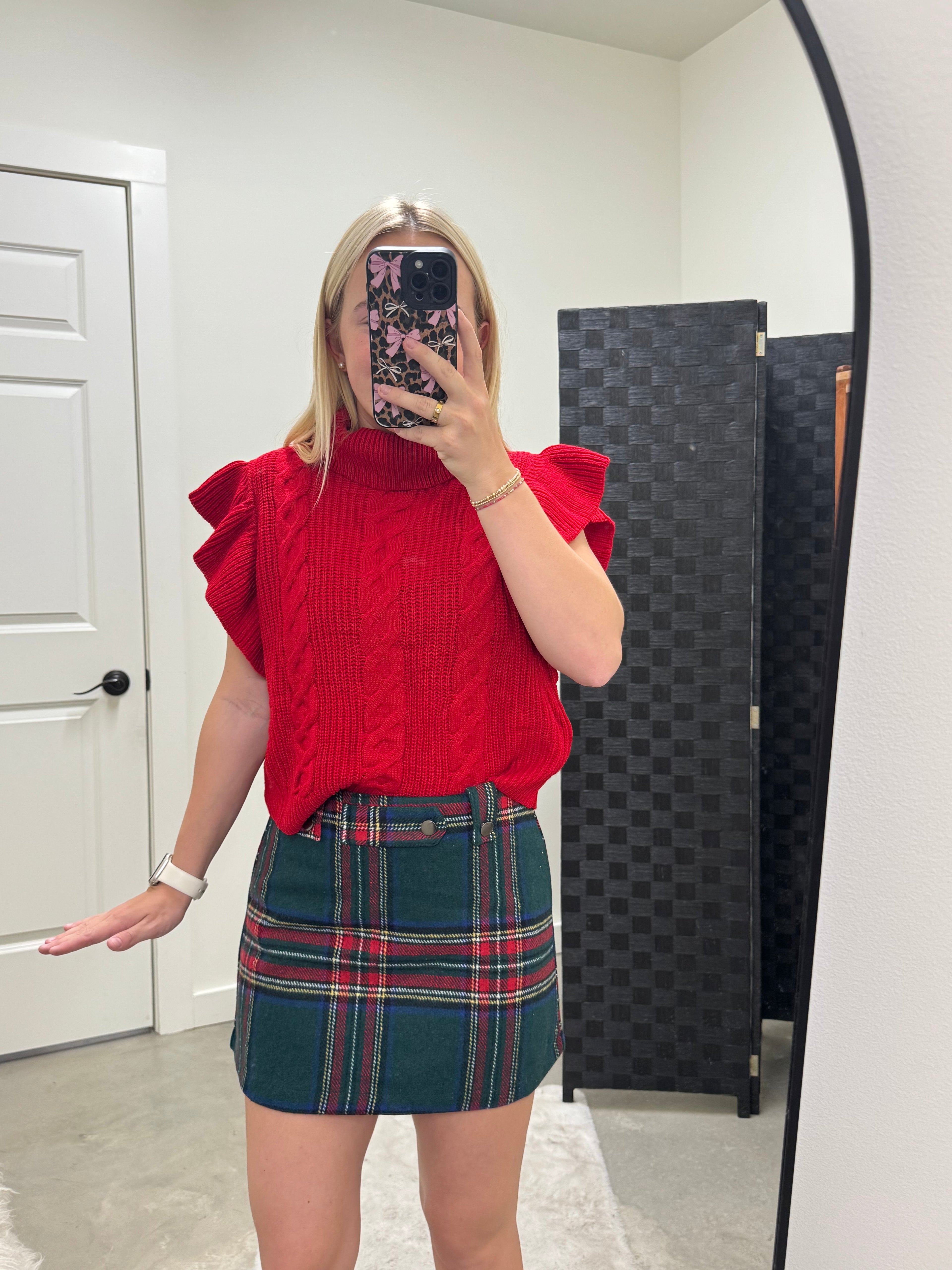 Holiday Plaid Skort
