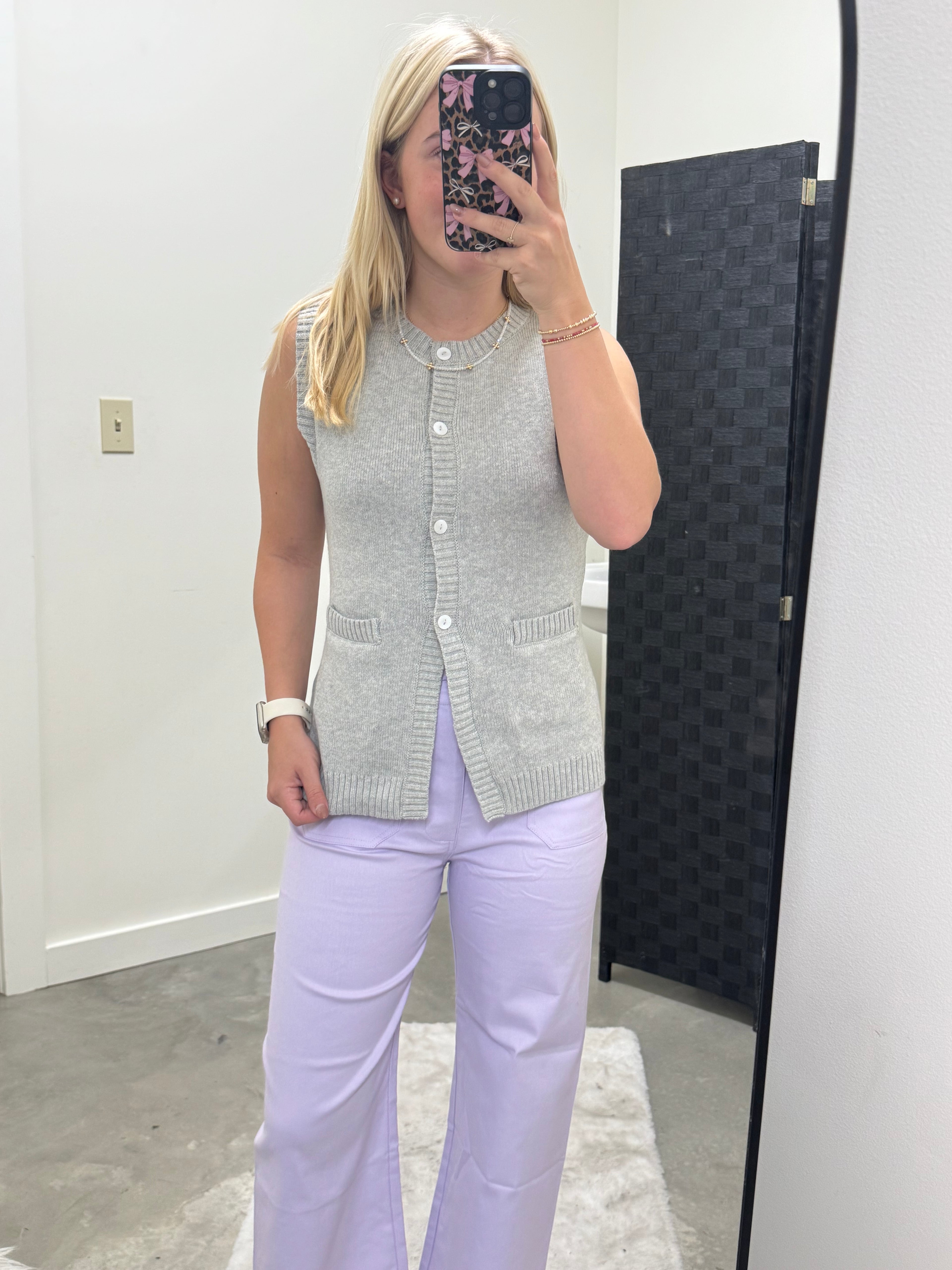 Light Grey Knitted Vest