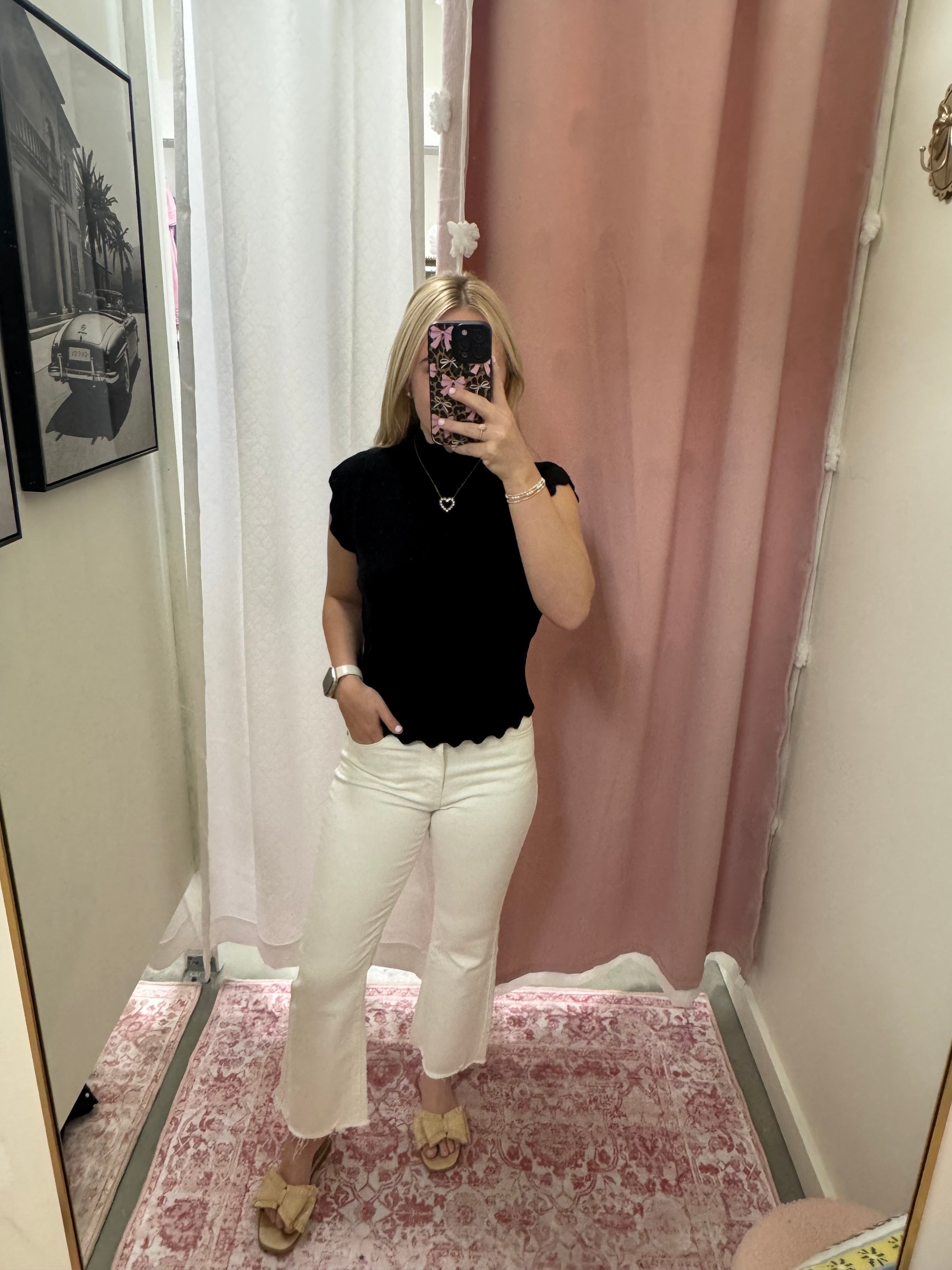 Black Scallop Girl Top