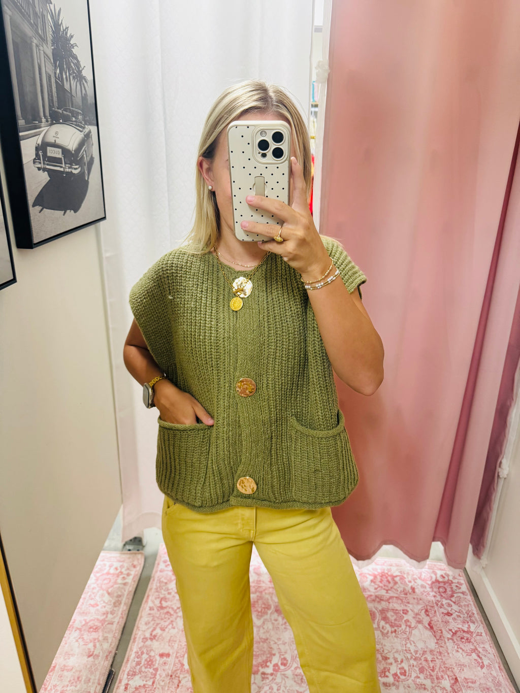 Dark Green Chunky Vest