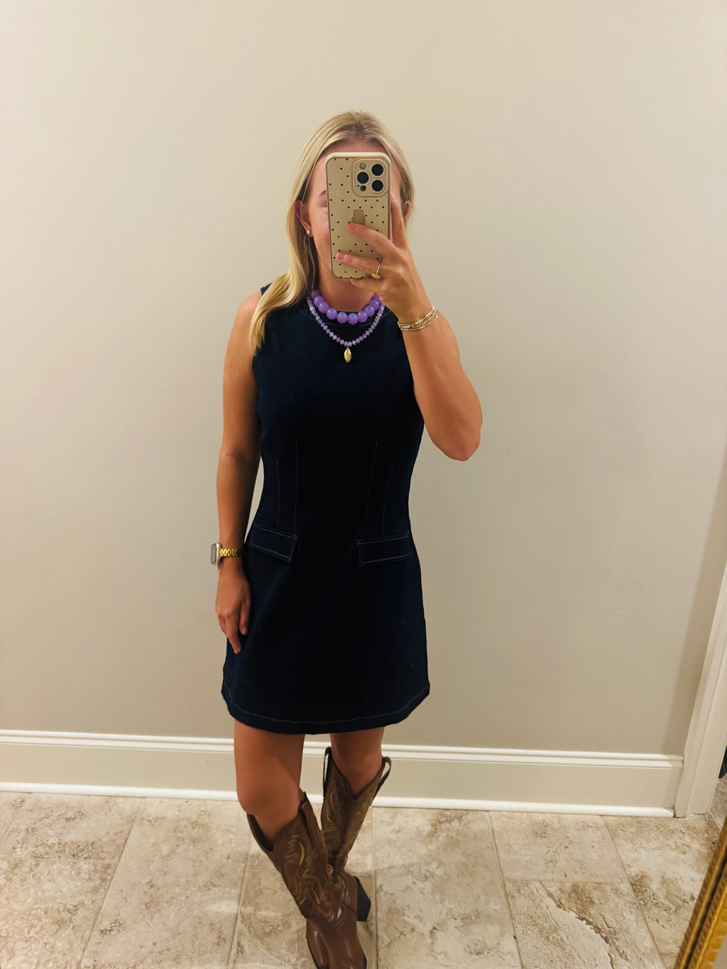 Dark Denim Mini Dress