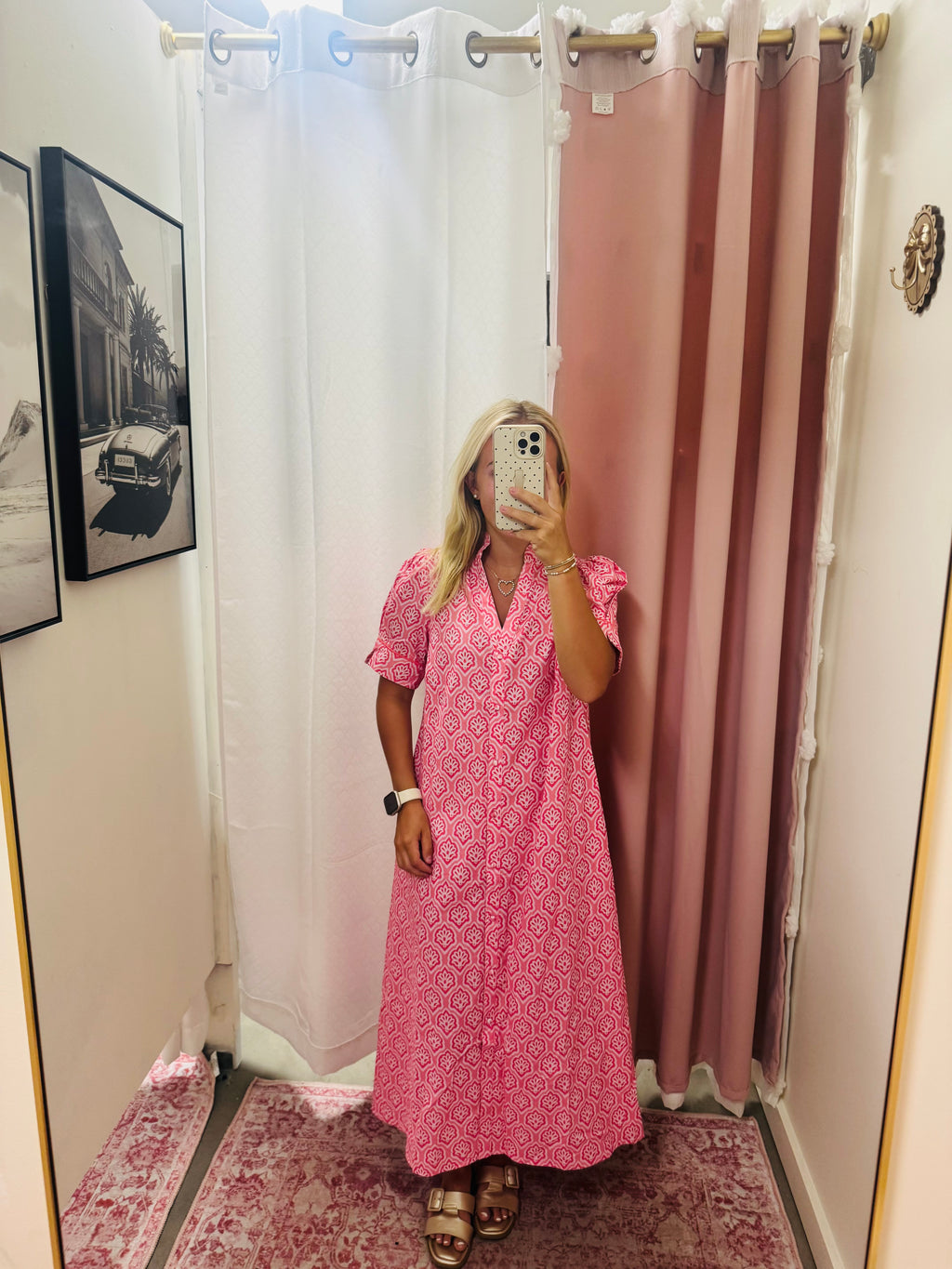 Pink Printed Maxi