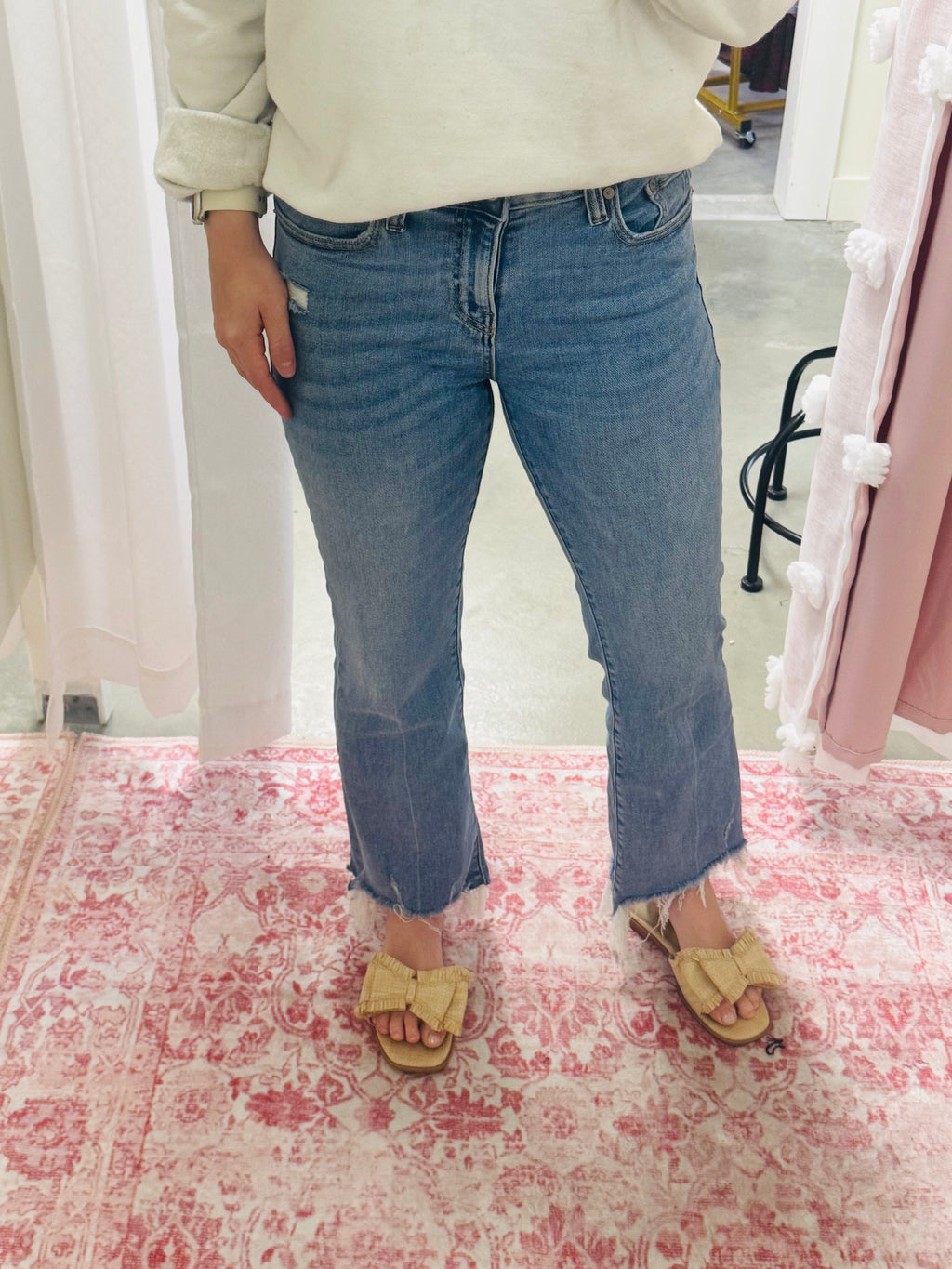 Medium Wash Kick Flare Jeans
