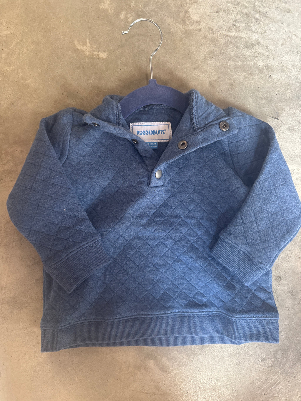 Heather Indigo Quilted Snap Up