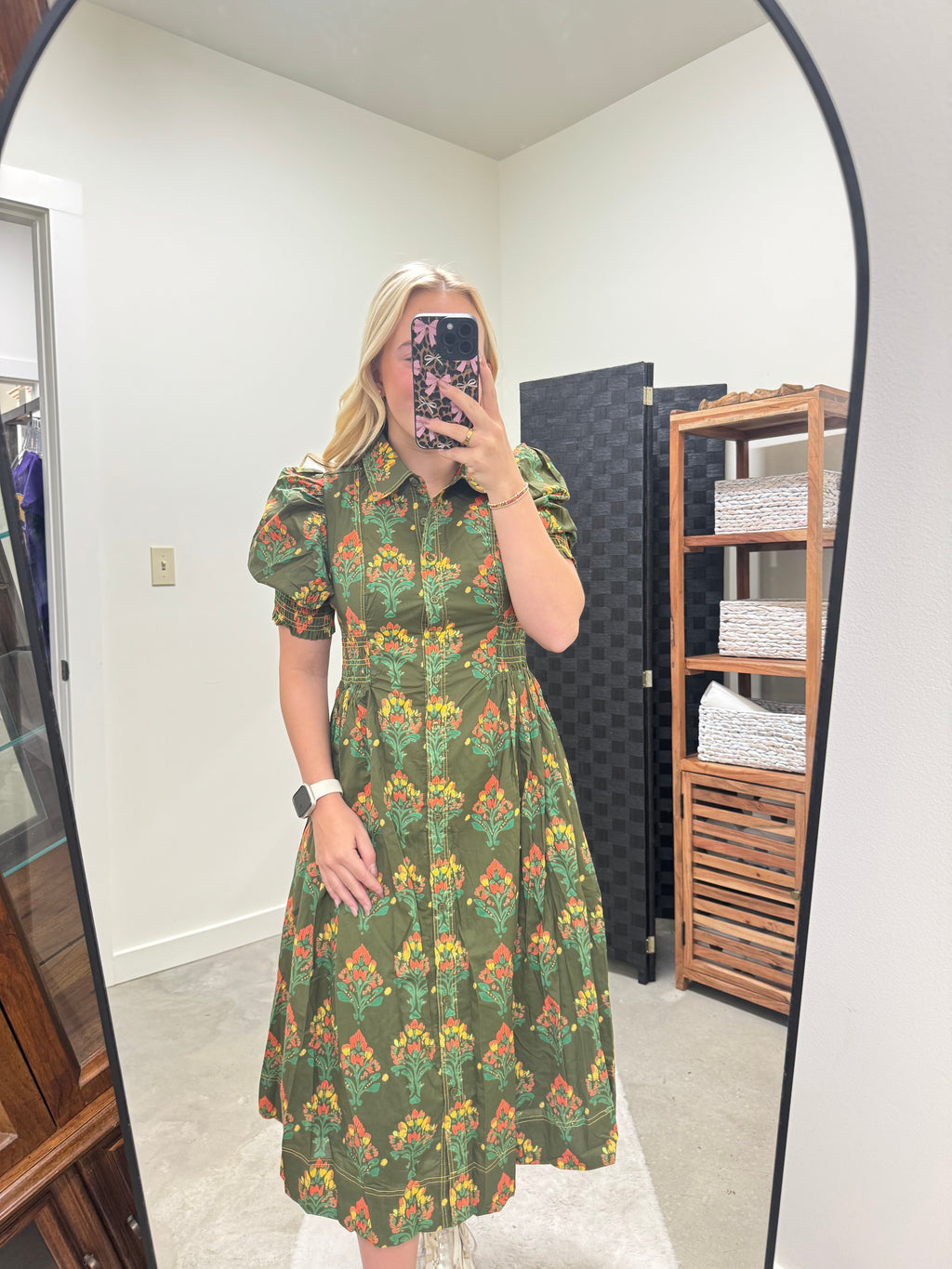 Green Floral Maxi Dress